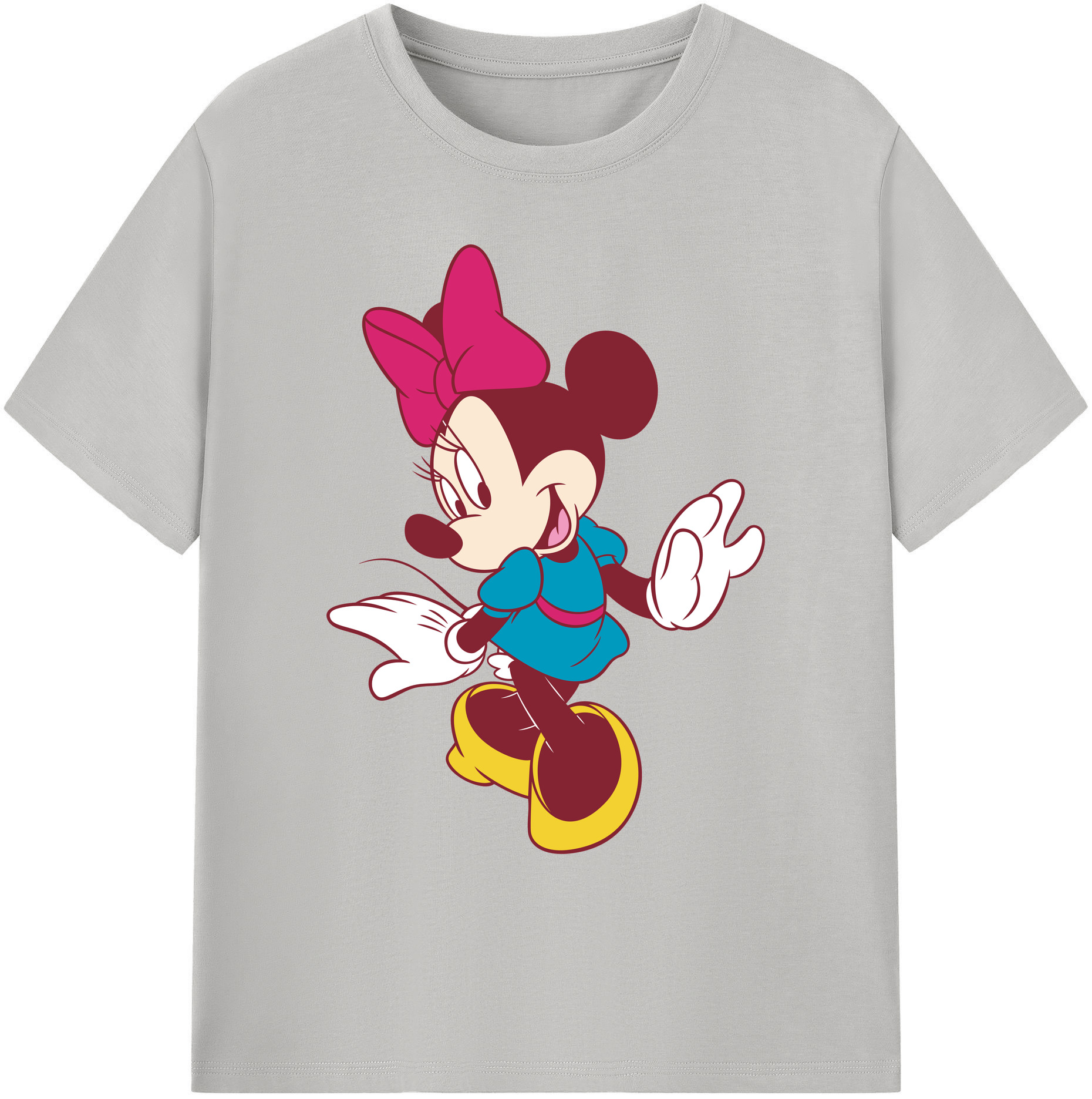 ミッキーマウス Mickey Mouse 綿100％ メンズ半袖Tシャツ｜肌触りやわらか＆通気性