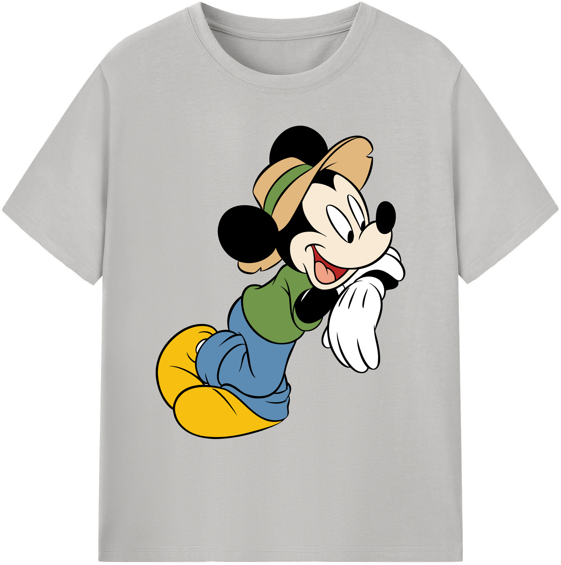 ミッキーマウス Mickey Mouse 綿100％ メンズ半袖Tシャツ｜肌触りやわらか＆通気性