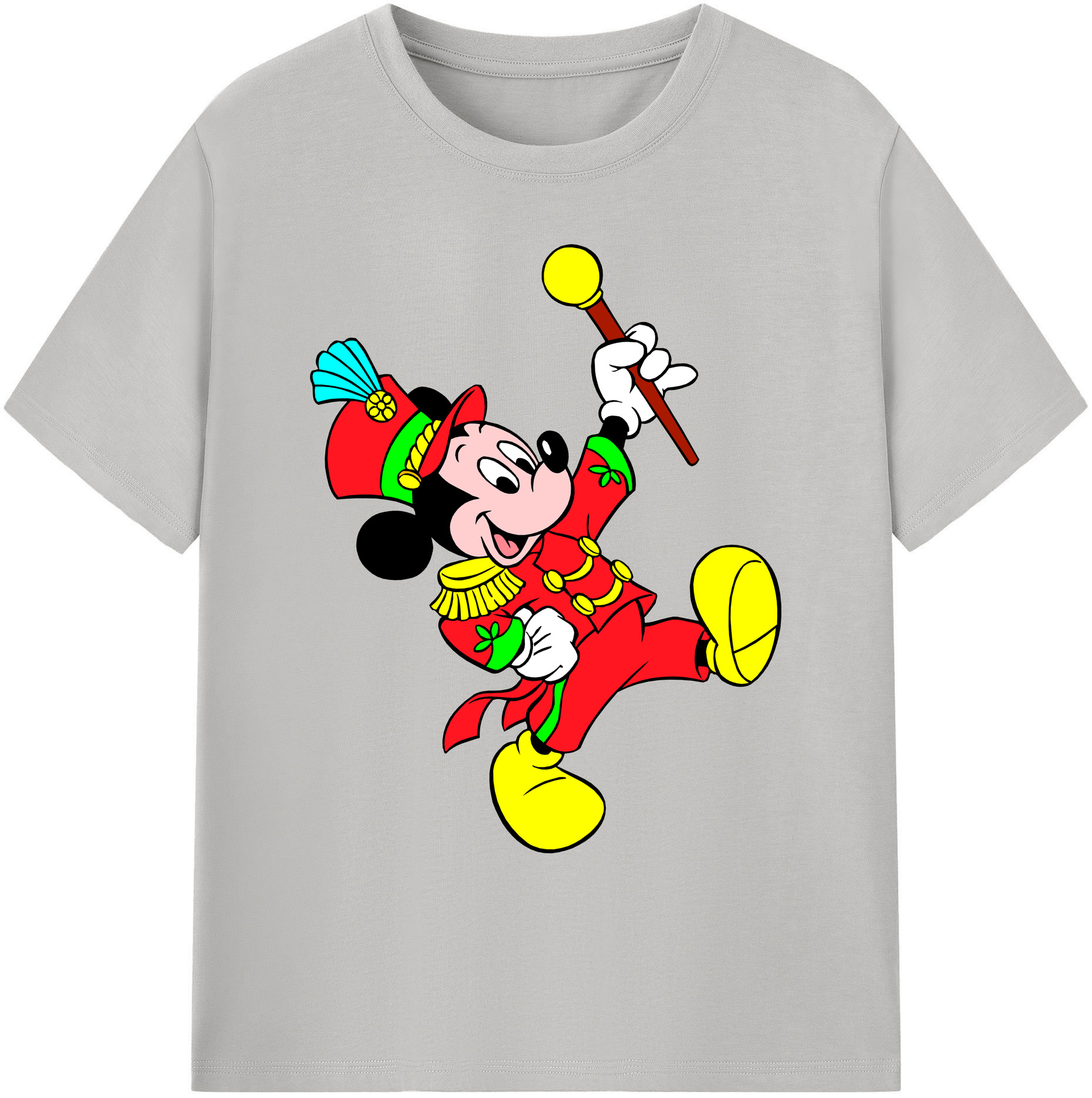 ミッキーマウス Mickey Mouse 綿100％ メンズ半袖Tシャツ｜肌触りやわらか＆通気性
