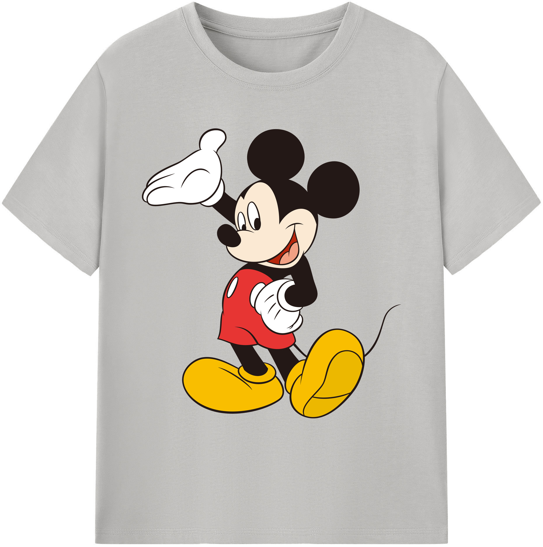 ミッキーマウス Mickey Mouse 綿100％ メンズ半袖Tシャツ｜肌触りやわらか＆通気性