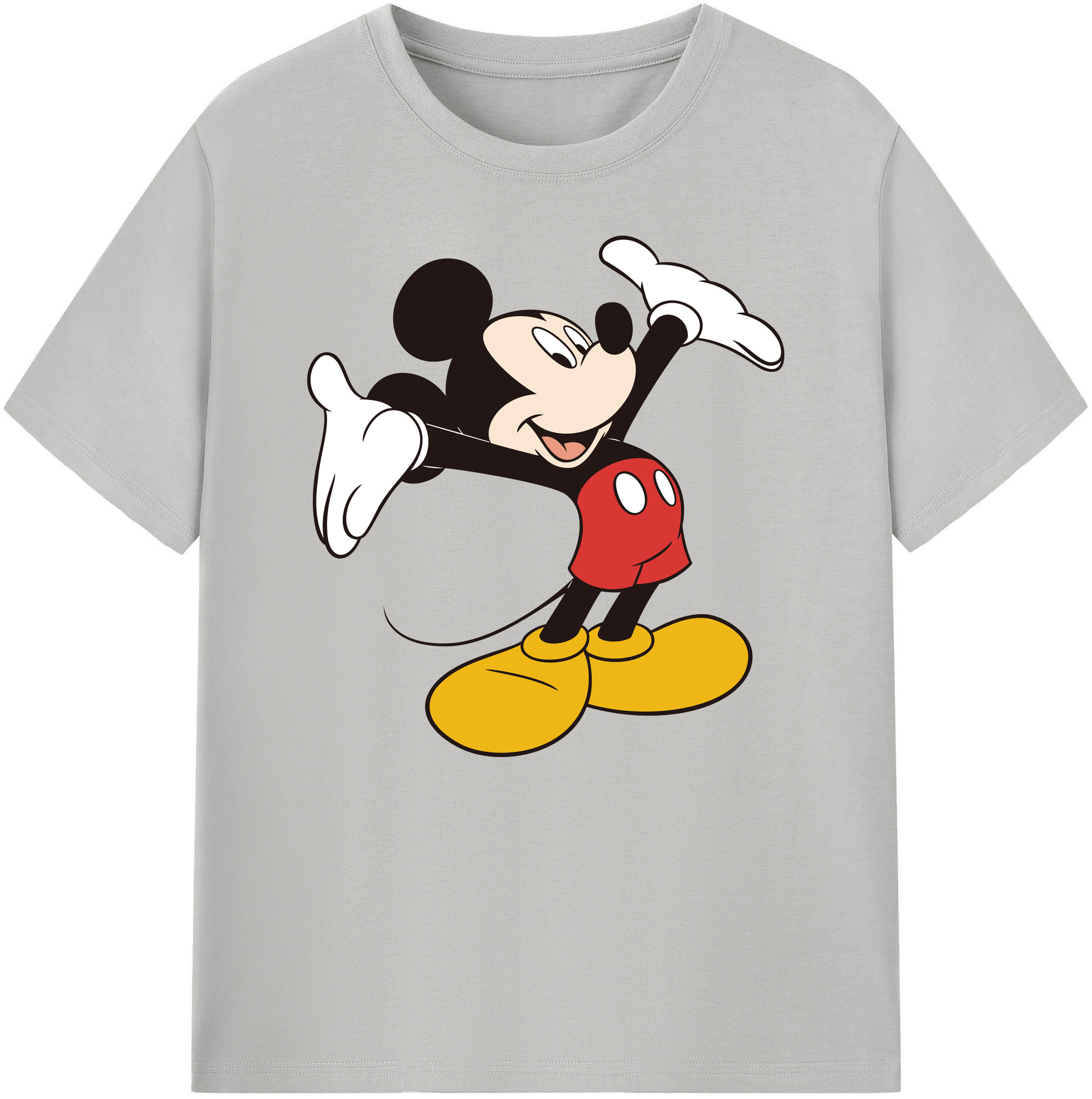ミッキーマウス Mickey Mouse 綿100％ メンズ半袖Tシャツ｜肌触りやわらか＆通気性