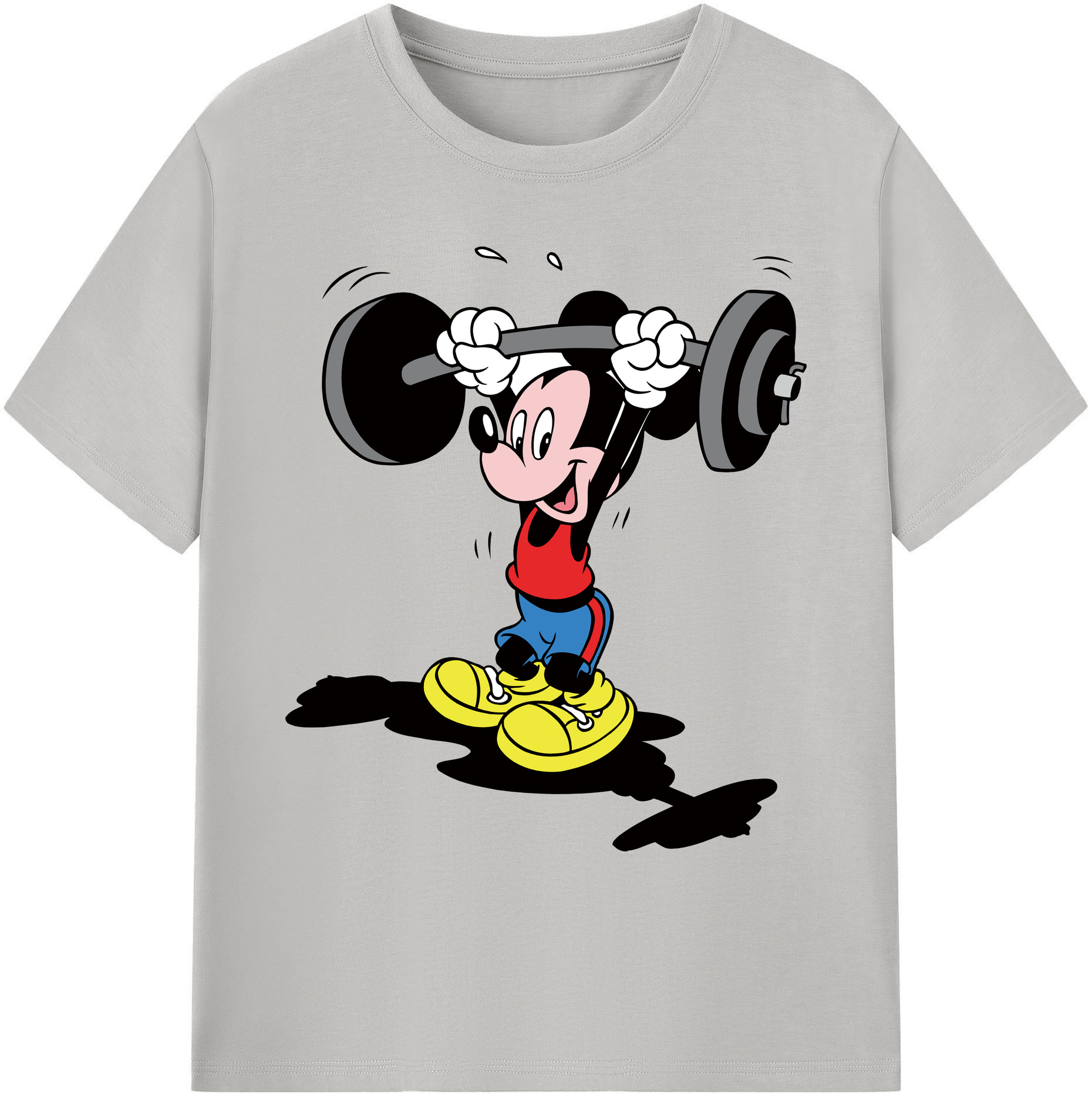 ミッキーマウス Mickey Mouse 綿100％ メンズ半袖Tシャツ｜肌触りやわらか＆通気性