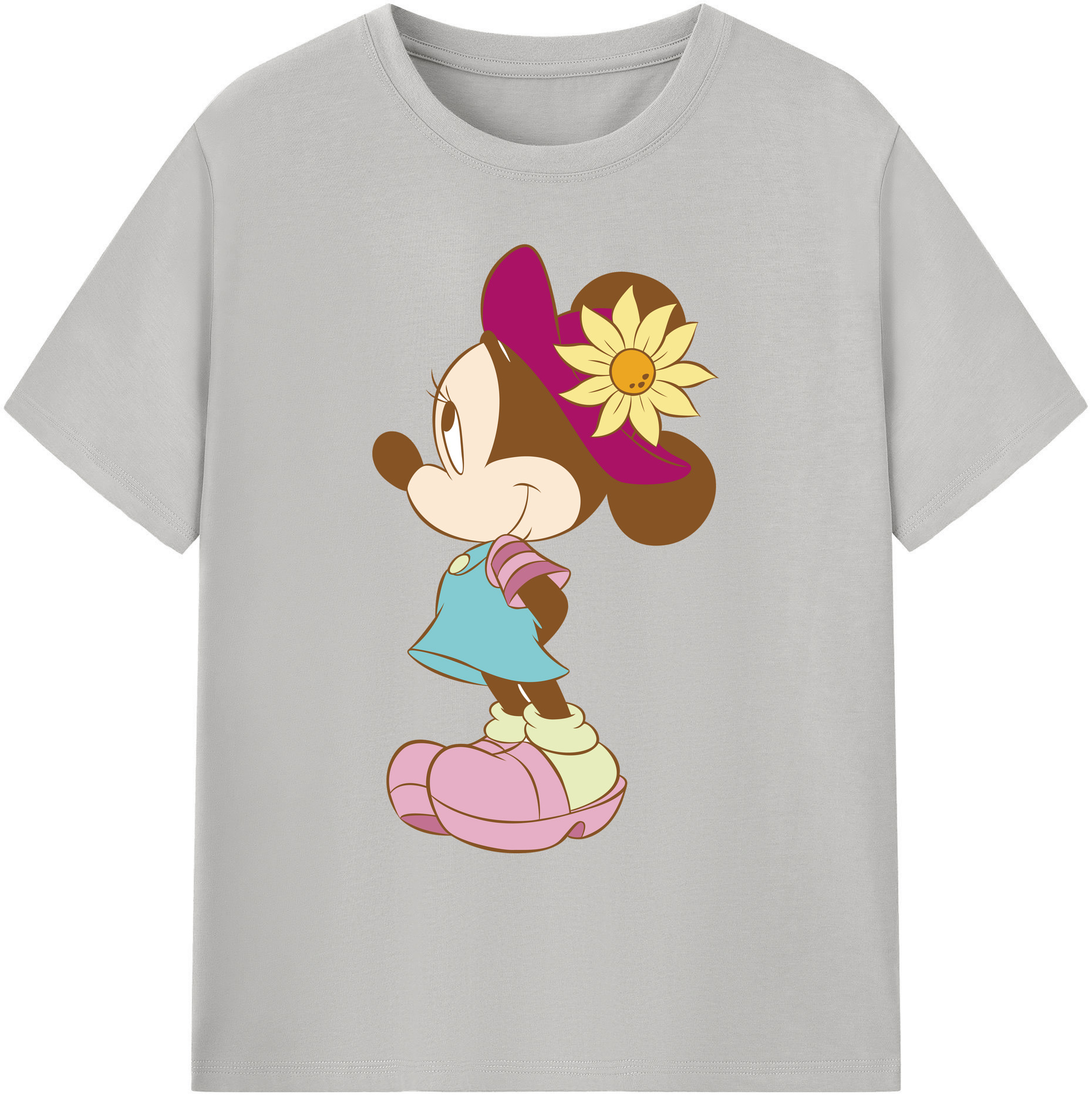 ミッキーマウス Mickey Mouse 綿100％ メンズ半袖Tシャツ｜肌触りやわらか＆通気性