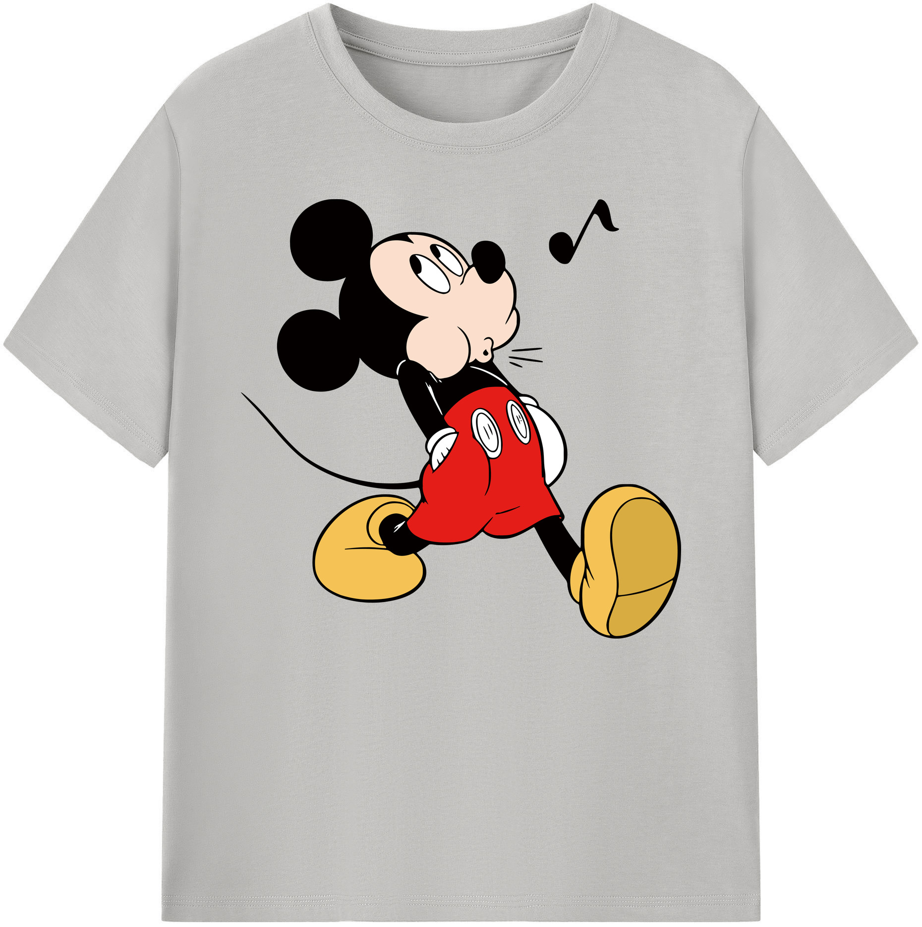 ミッキーマウス Mickey Mouse 綿100％ メンズ半袖Tシャツ｜肌触りやわらか＆通気性
