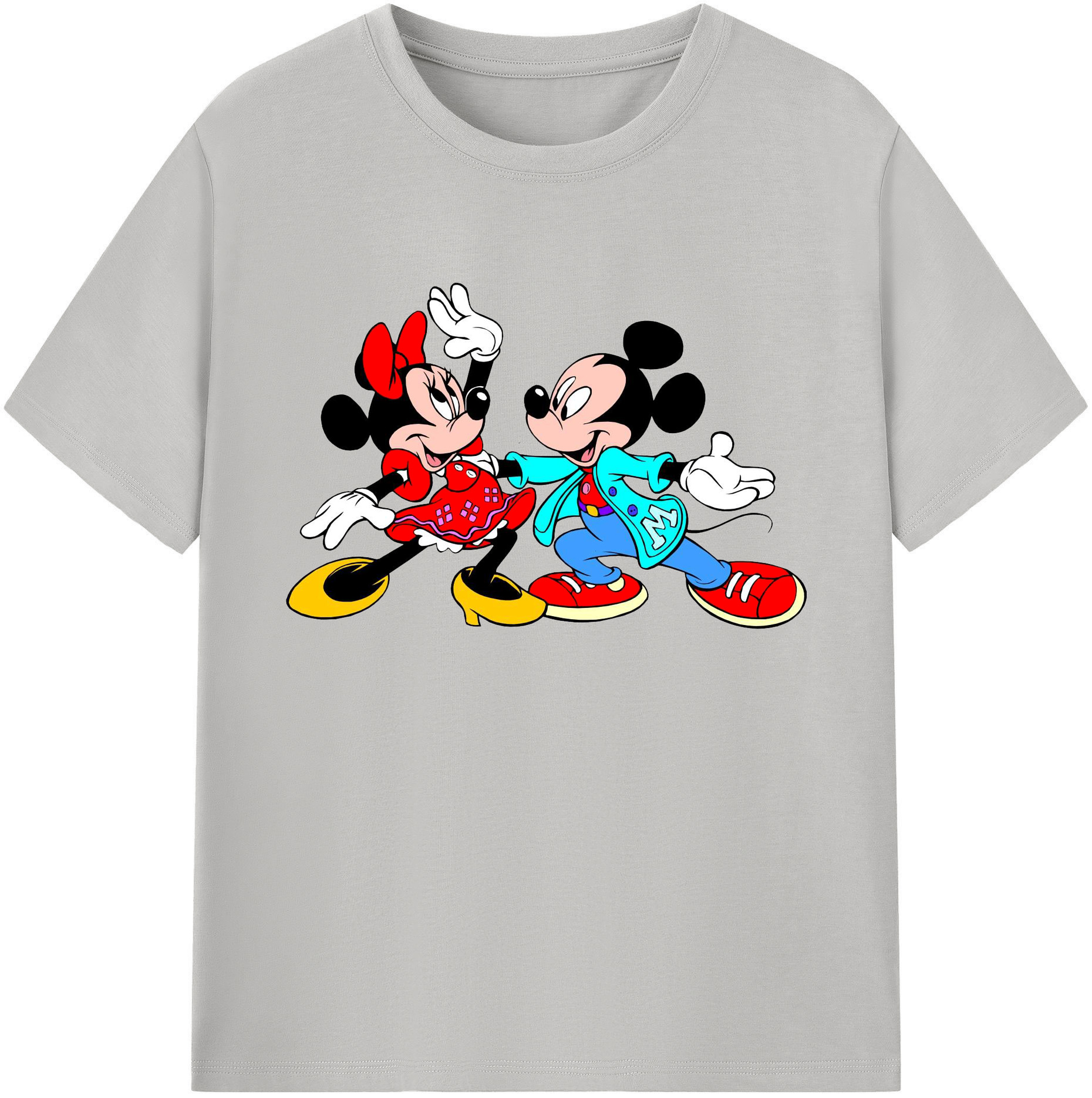 ミッキーマウス Mickey Mouse 綿100％ メンズ半袖Tシャツ｜肌触りやわらか＆通気性