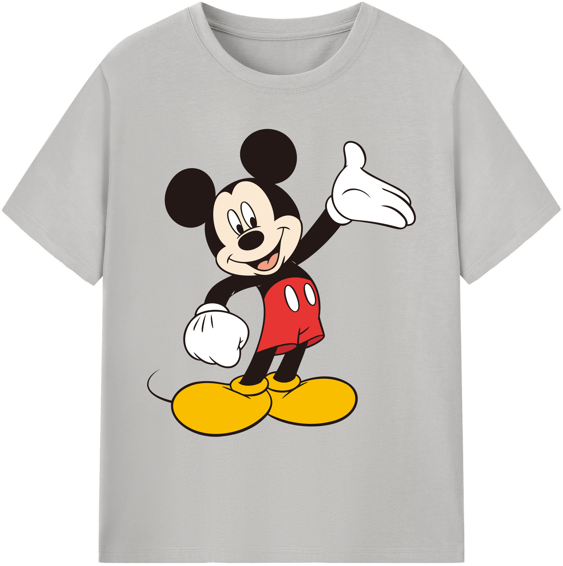 ミッキーマウス Mickey Mouse 綿100％ メンズ半袖Tシャツ｜肌触りやわらか＆通気性