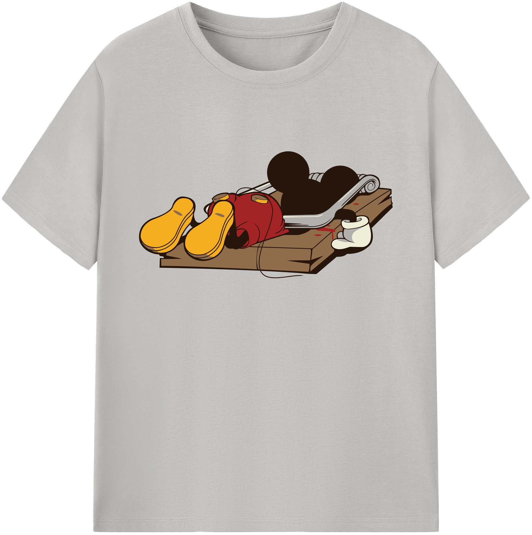ミッキーマウス Mickey Mouse 綿100％ メンズ半袖Tシャツ｜肌触りやわらか＆通気性