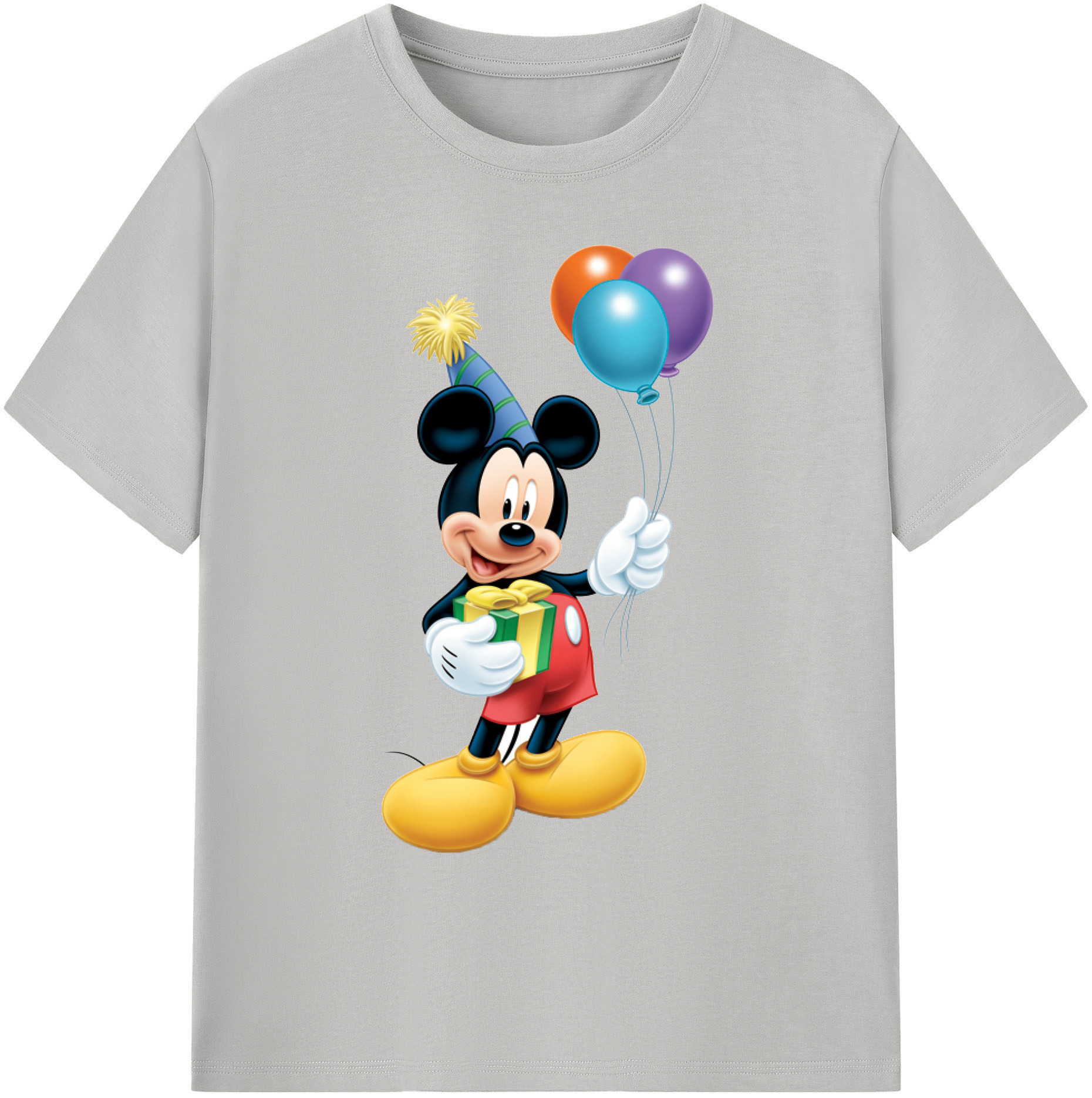 ミッキーマウス Mickey Mouse 綿100％ メンズ半袖Tシャツ｜肌触りやわらか＆通気性