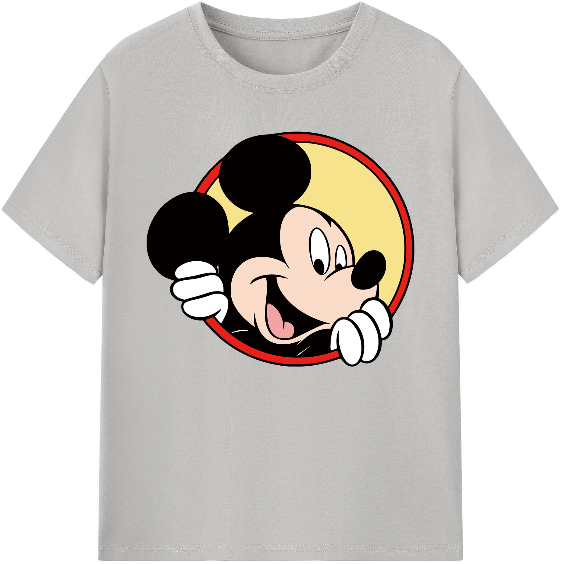 ミッキーマウス Mickey Mouse 綿100％ メンズ半袖Tシャツ｜肌触りやわらか＆通気性