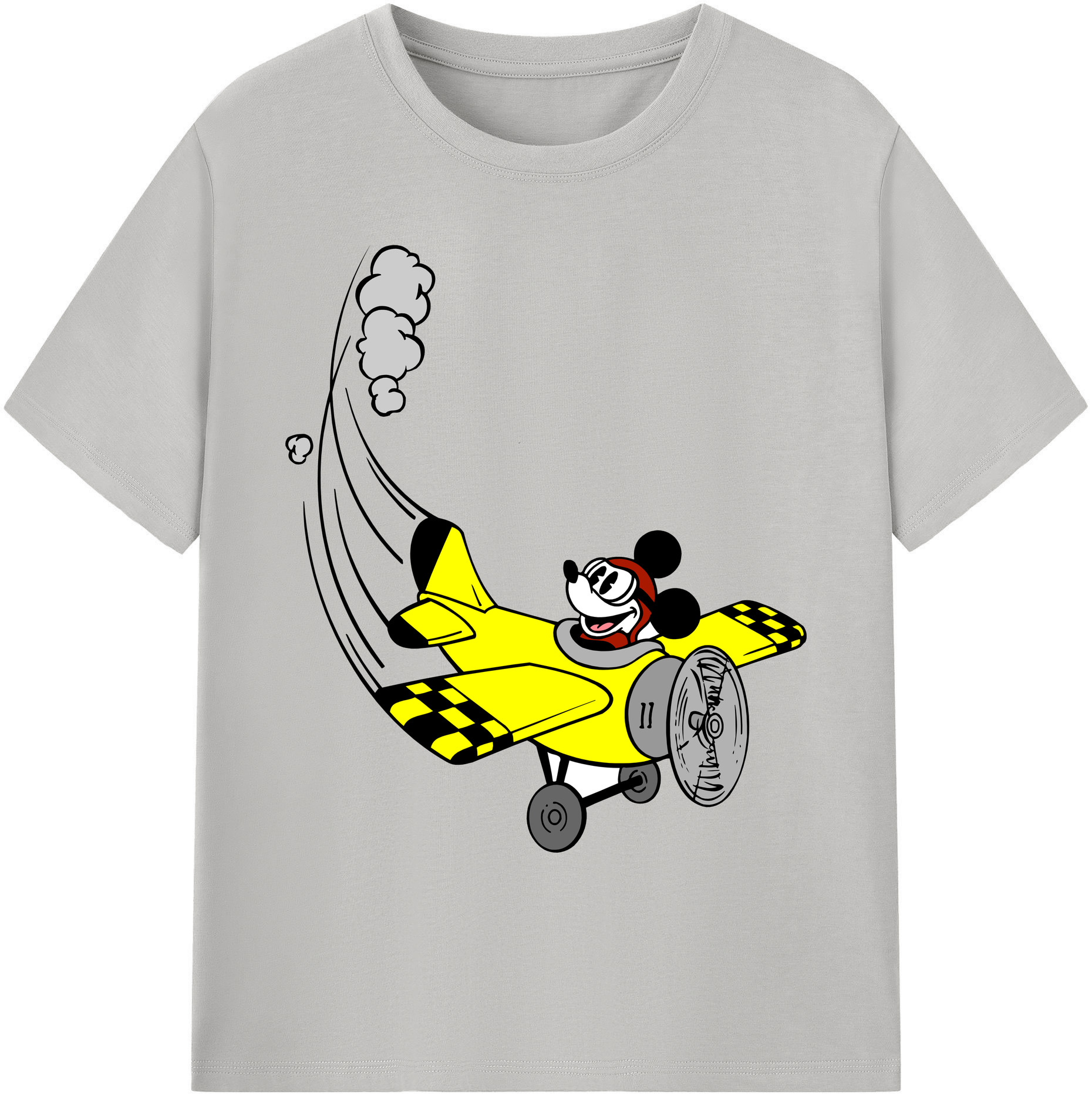 ミッキーマウス Mickey Mouse 綿100％ メンズ半袖Tシャツ｜肌触りやわらか＆通気性