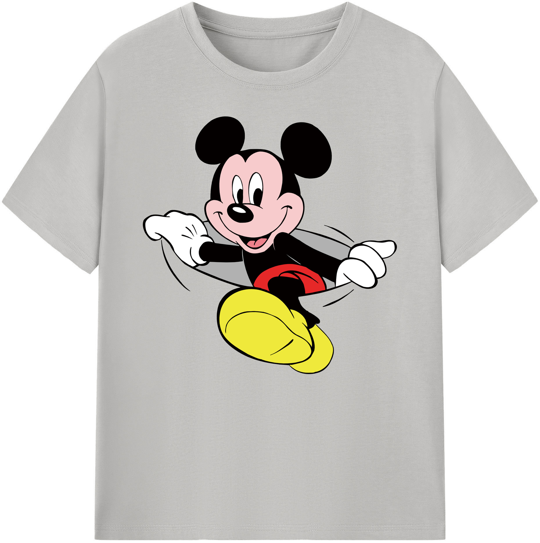 ミッキーマウス Mickey Mouse 綿100％ メンズ半袖Tシャツ｜肌触りやわらか＆通気性