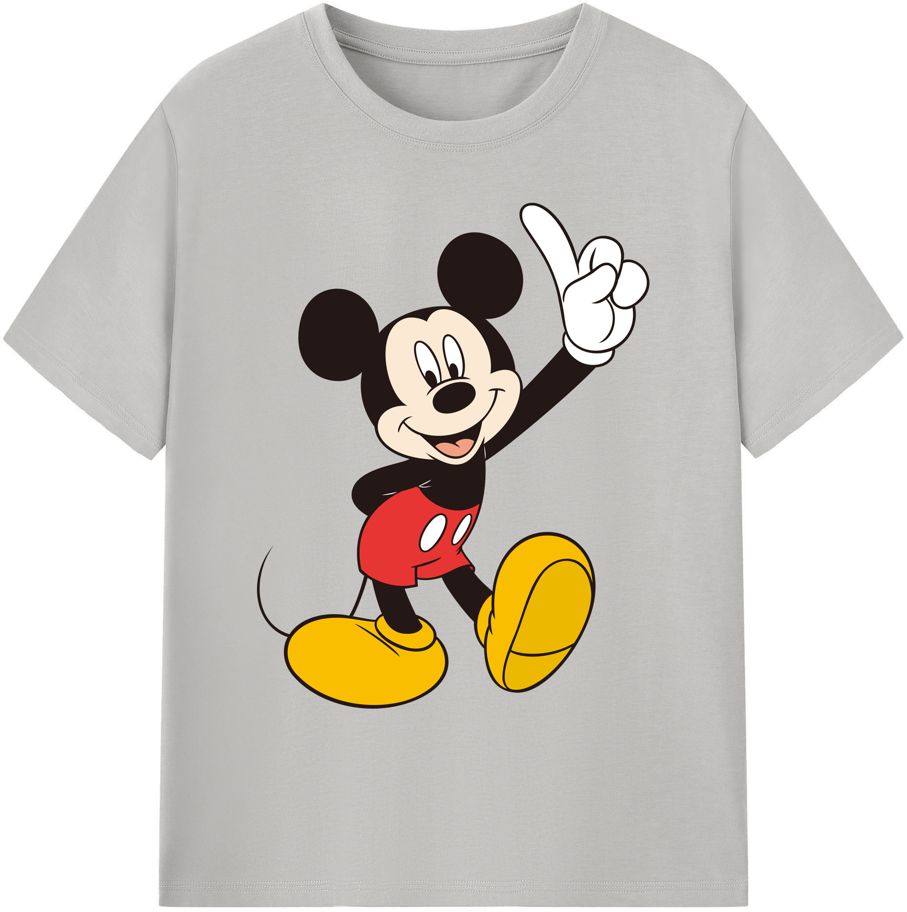 ミッキーマウス Mickey Mouse 綿100％ メンズ半袖Tシャツ｜肌触りやわらか＆通気性
