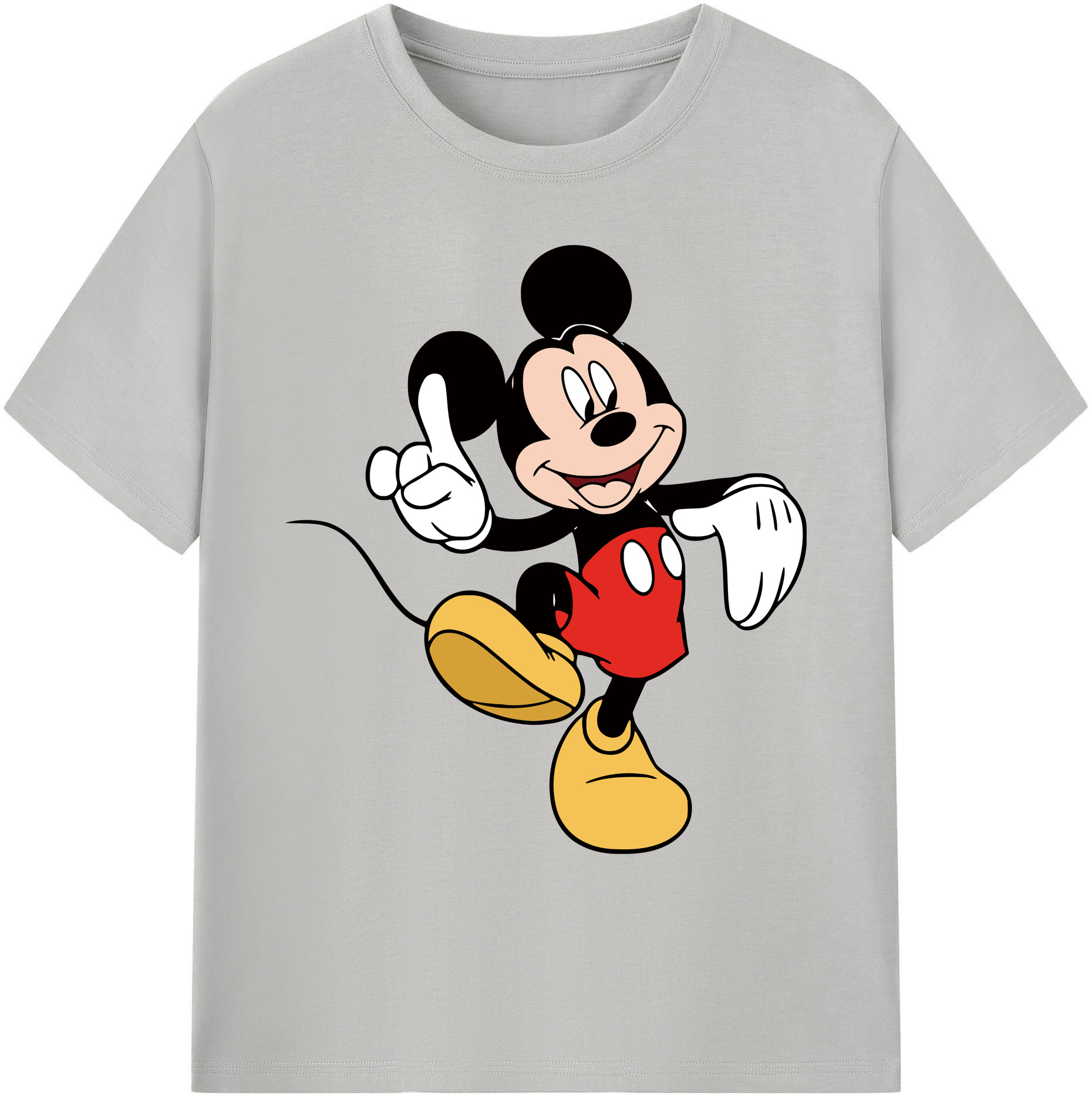 ミッキーマウス Mickey Mouse 綿100％ メンズ半袖Tシャツ｜肌触りやわらか＆通気性