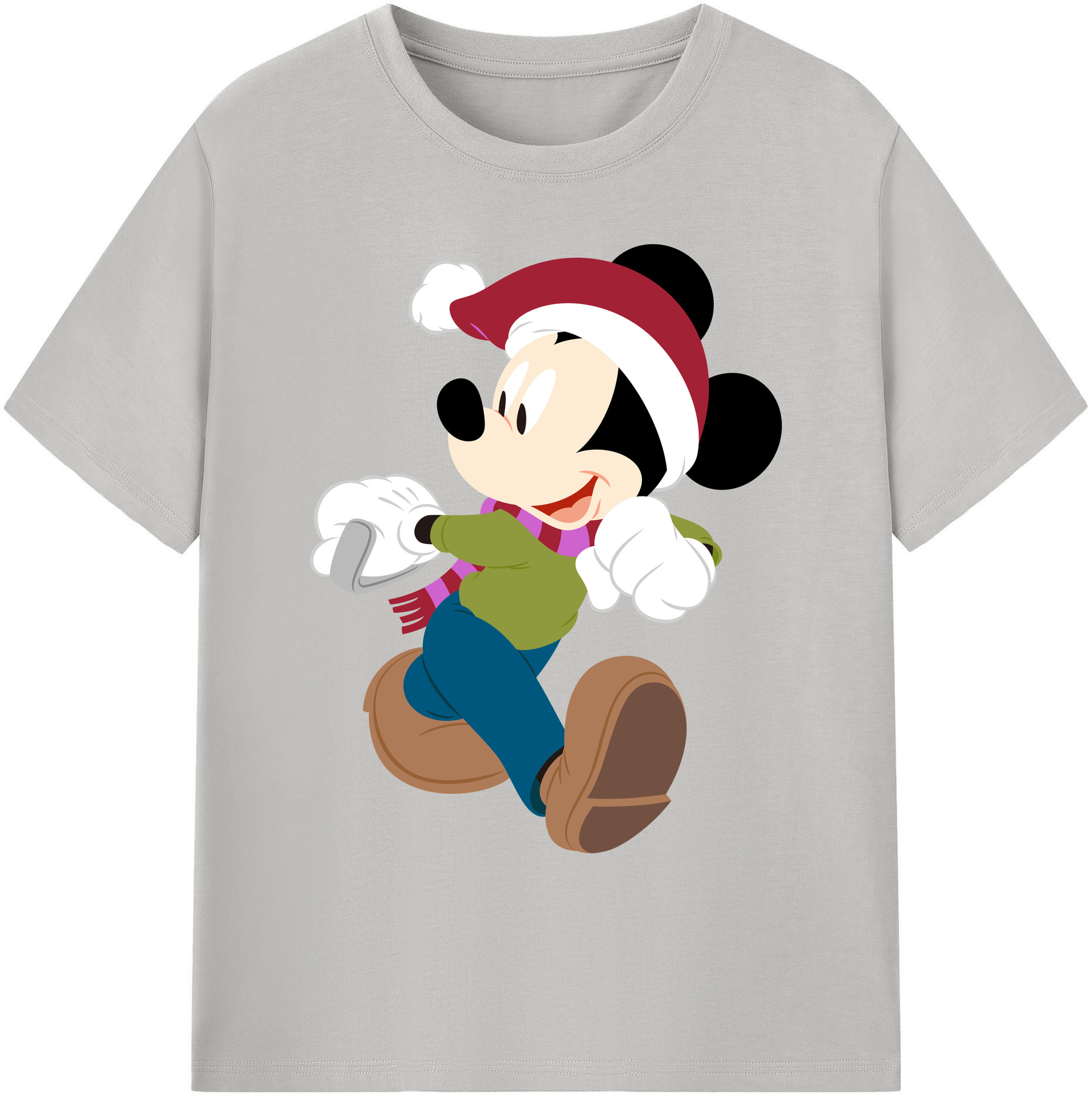 ミッキーマウス Mickey Mouse 綿100％ メンズ半袖Tシャツ｜肌触りやわらか＆通気性