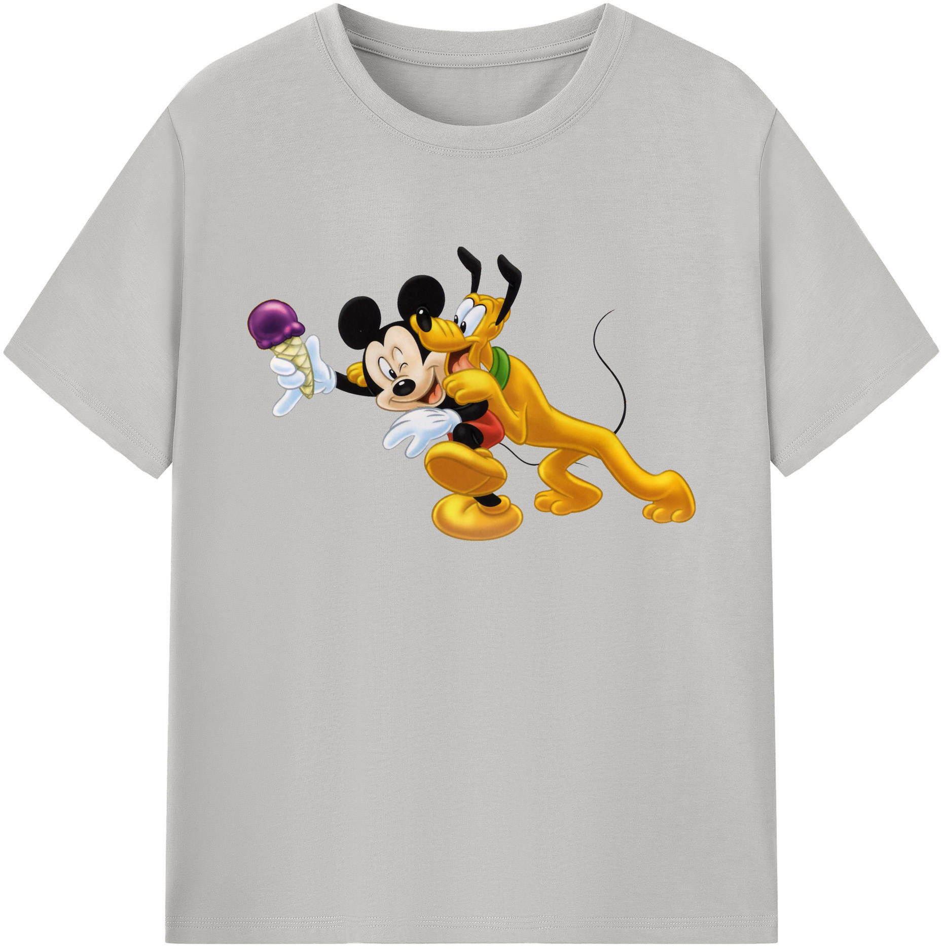 ミッキーマウス Mickey Mouse 綿100％ メンズ半袖Tシャツ｜肌触りやわらか＆通気性
