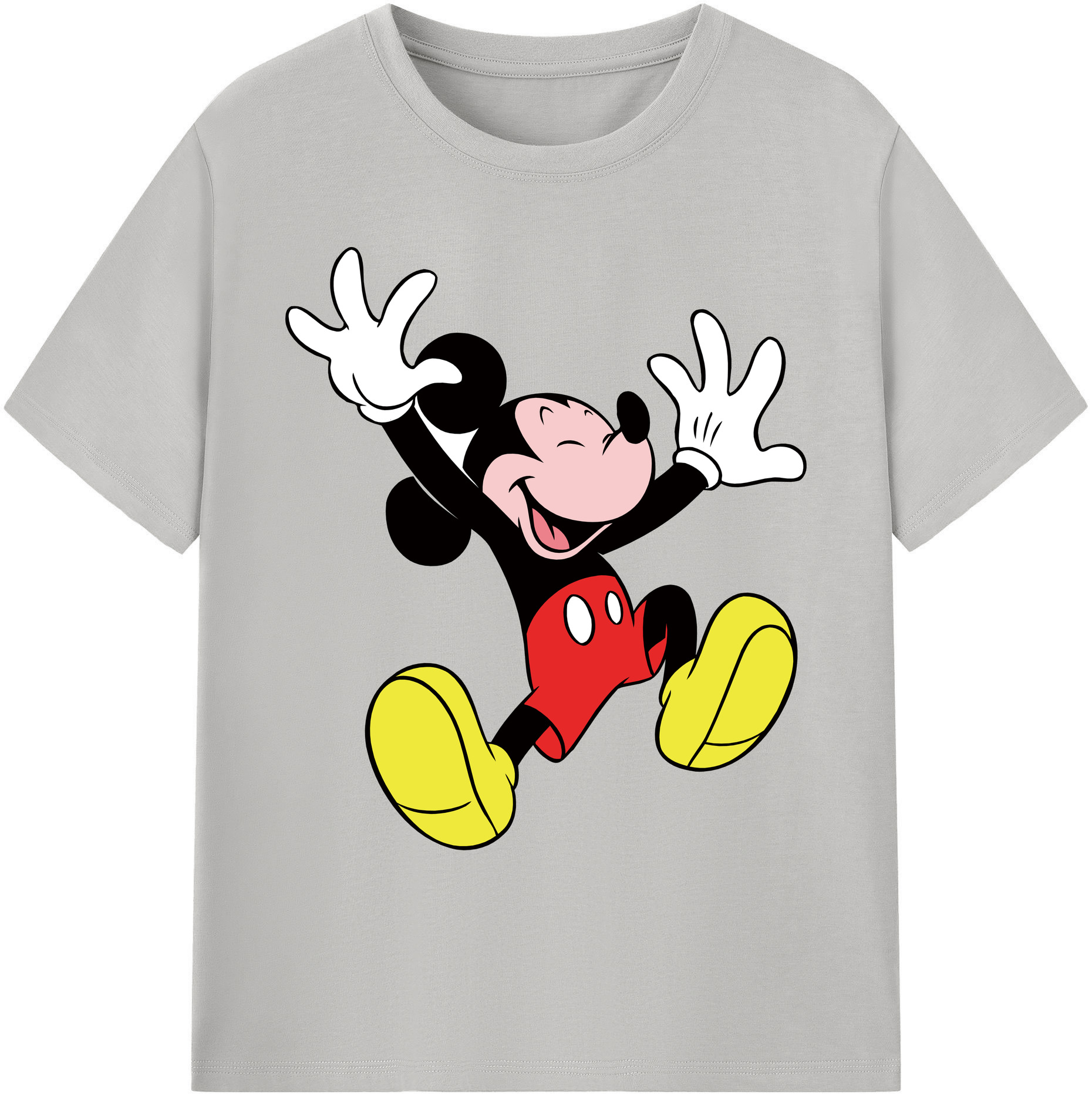 ミッキーマウス Mickey Mouse 綿100％ メンズ半袖Tシャツ｜肌触りやわらか＆通気性