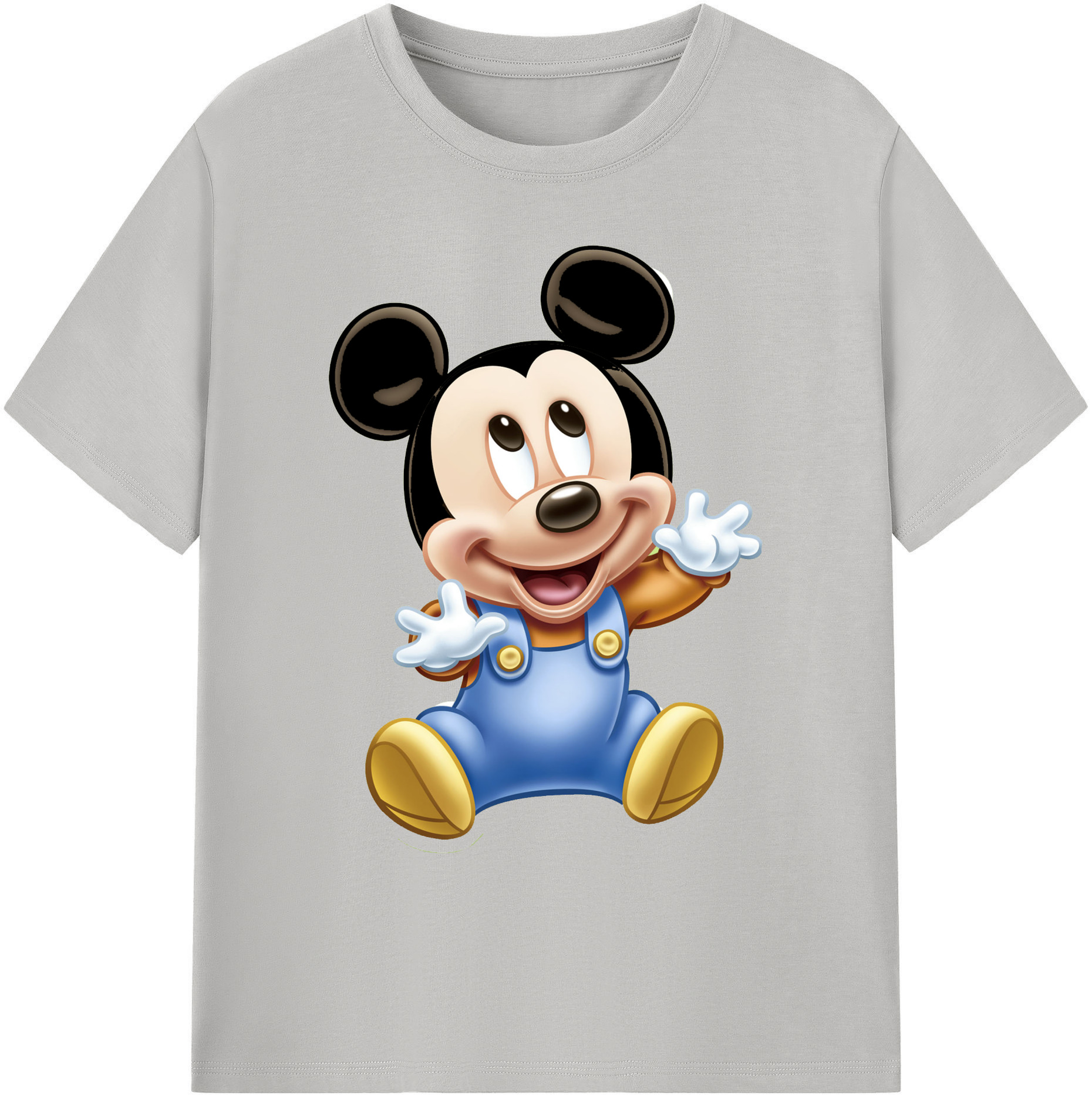 ミッキーマウス Mickey Mouse 綿100％ メンズ半袖Tシャツ｜肌触りやわらか＆通気性