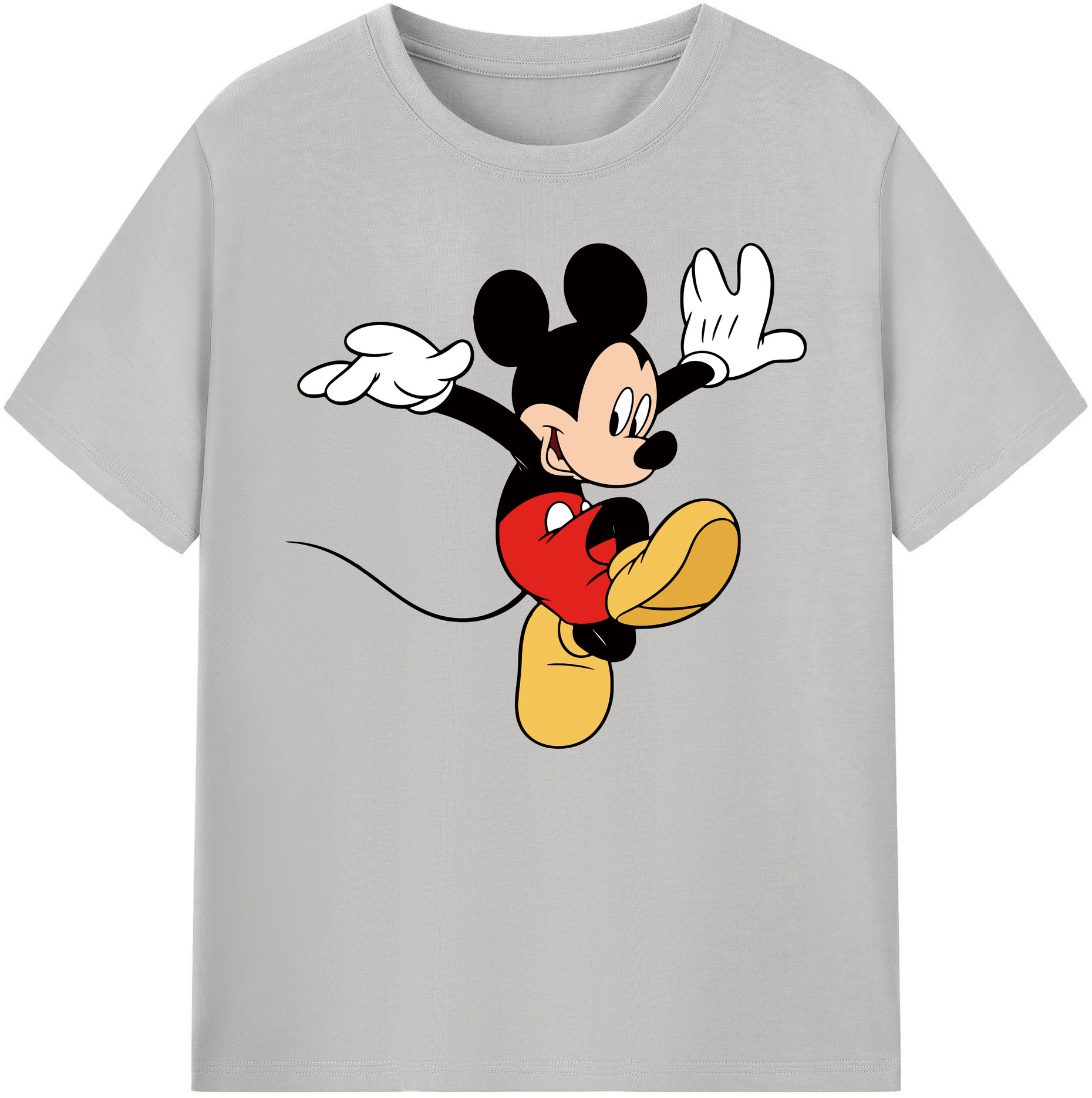 ミッキーマウス Mickey Mouse 綿100％ メンズ半袖Tシャツ｜肌触りやわらか＆通気性