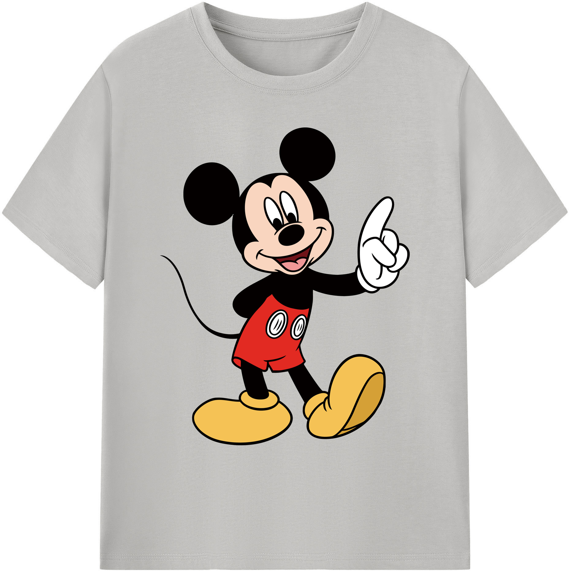 ミッキーマウス Mickey Mouse 綿100％ メンズ半袖Tシャツ｜肌触りやわらか＆通気性