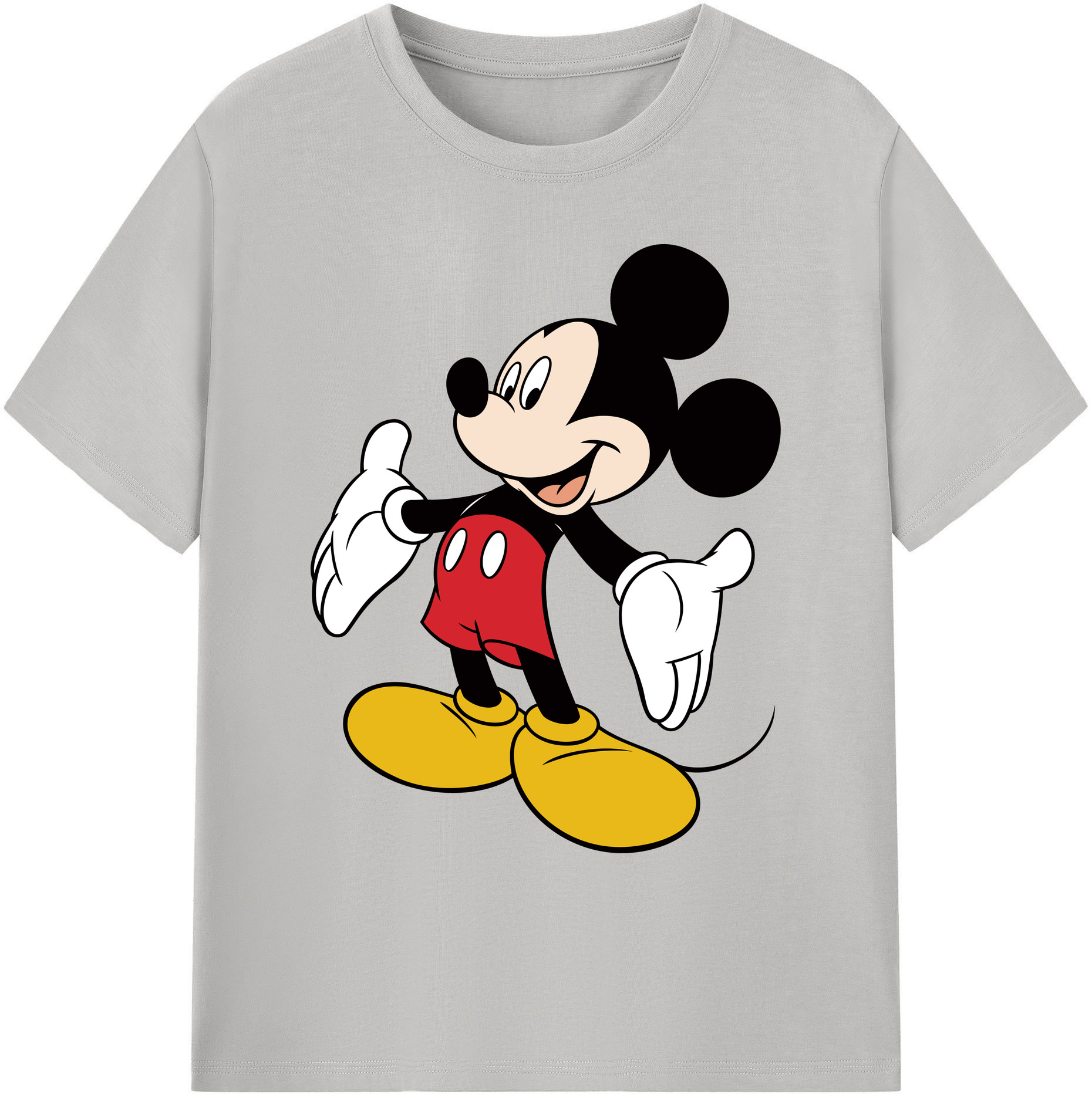 ミッキーマウス Mickey Mouse 綿100％ メンズ半袖Tシャツ｜肌触りやわらか＆通気性
