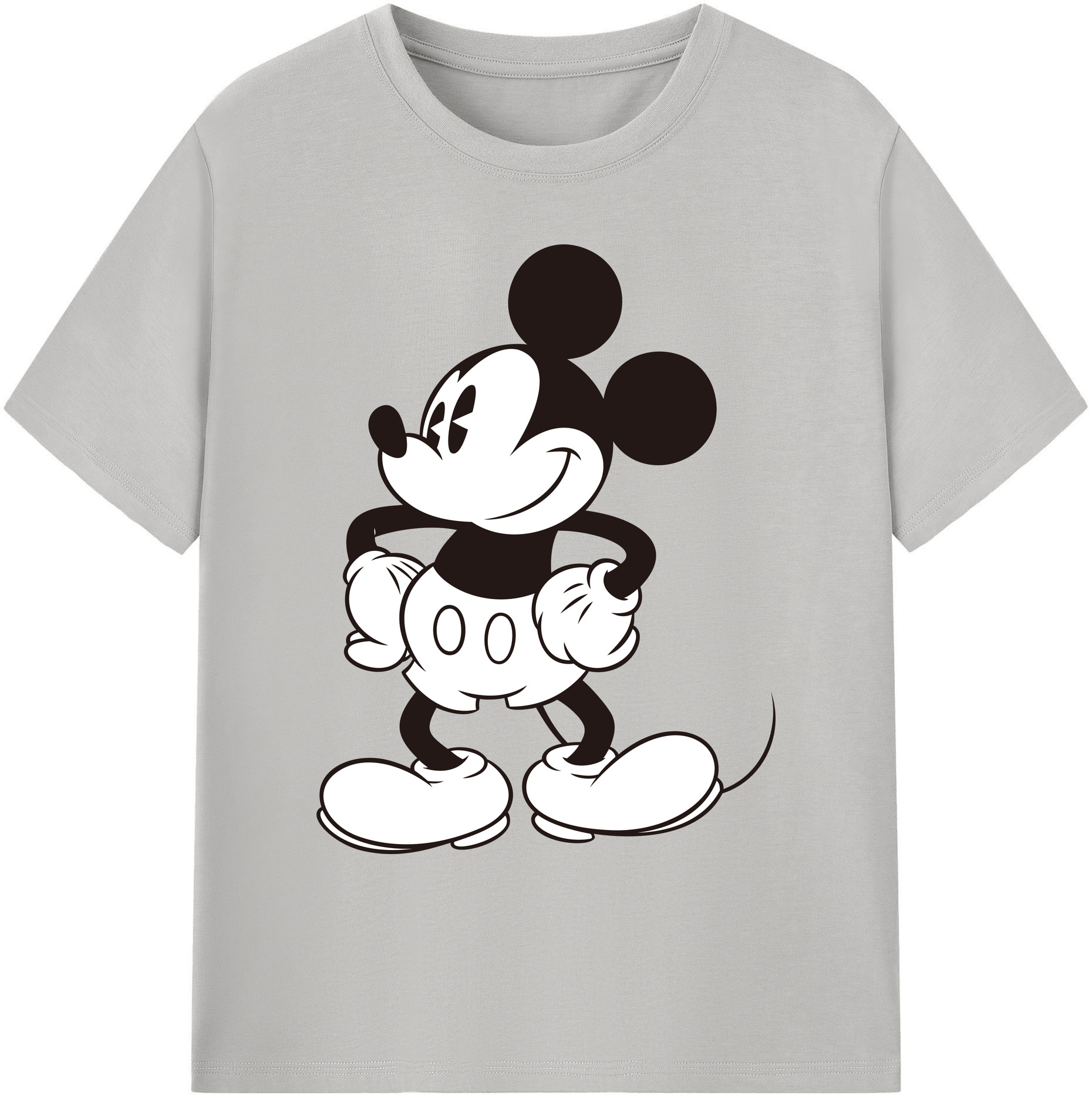ミッキーマウス Mickey Mouse 綿100％ メンズ半袖Tシャツ｜肌触りやわらか＆通気性