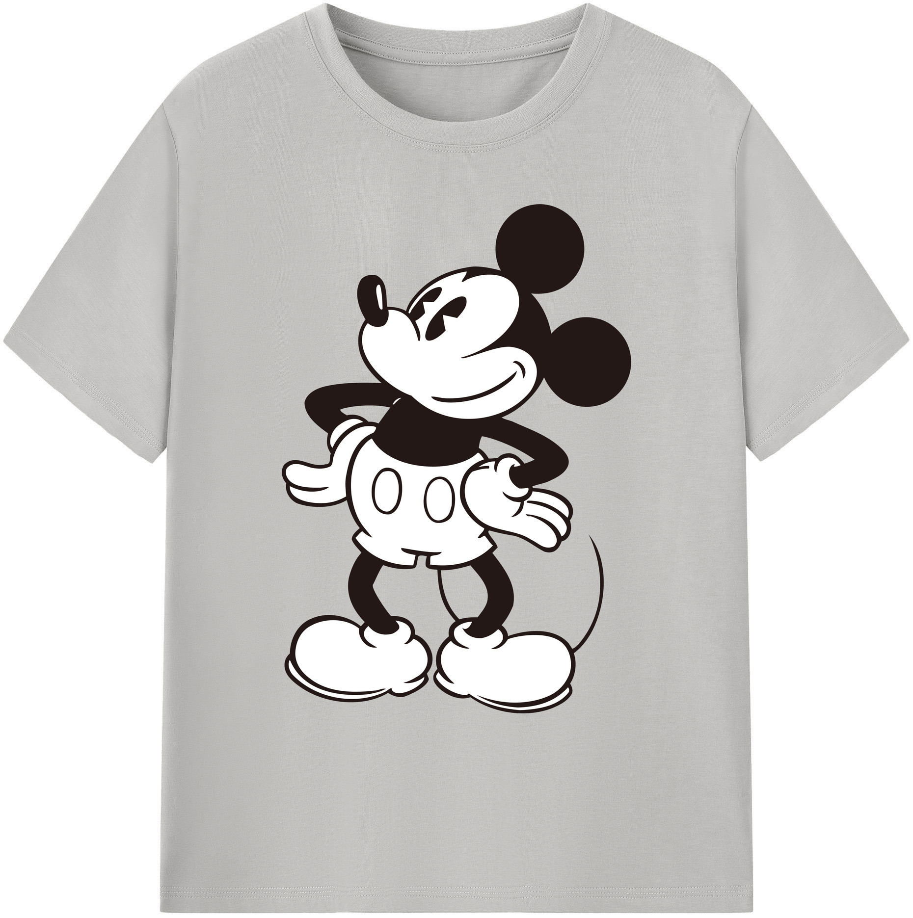 ミッキーマウス Mickey Mouse 綿100％ メンズ半袖Tシャツ｜肌触りやわらか＆通気性