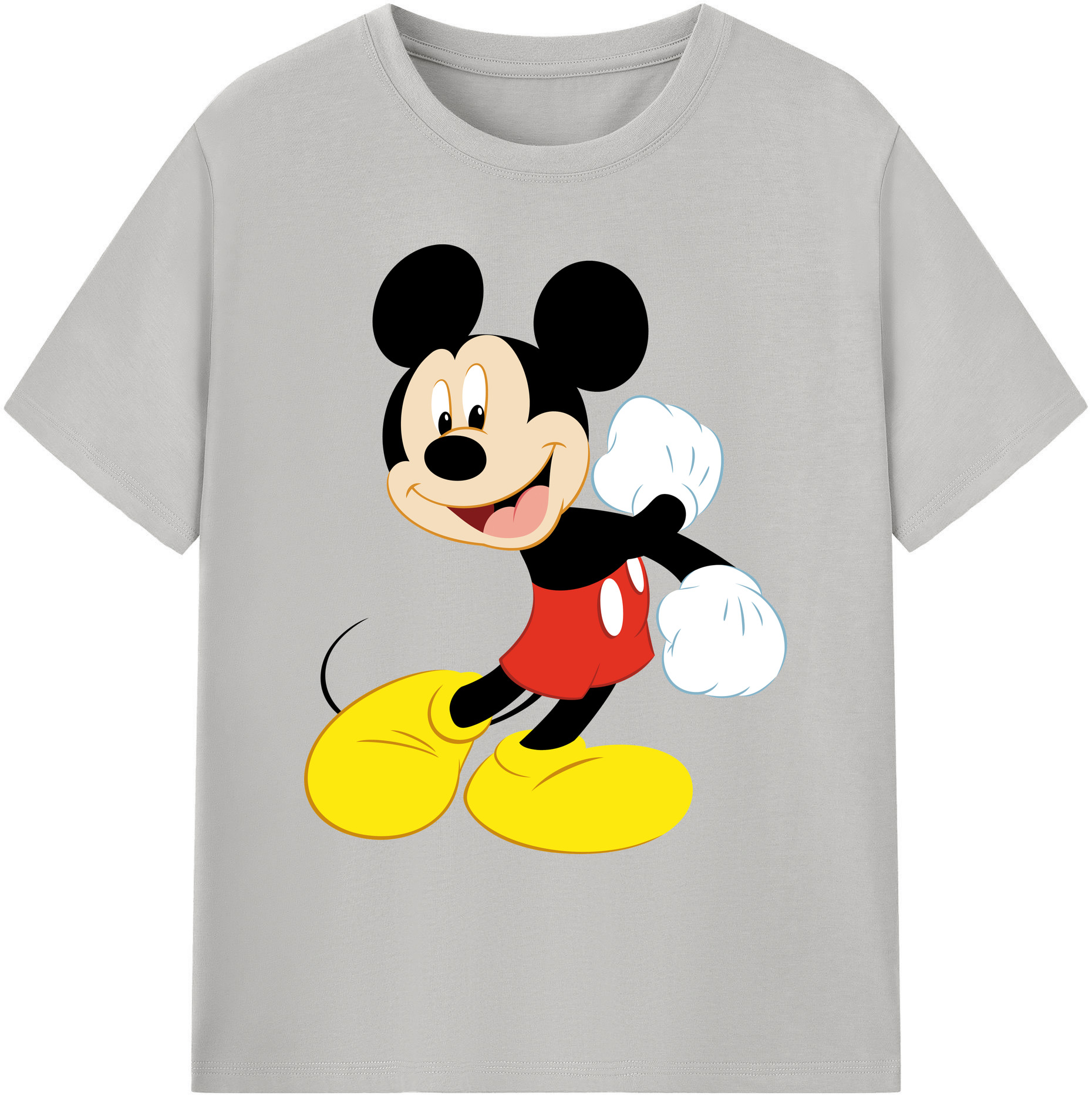 ミッキーマウス Mickey Mouse 綿100％ メンズ半袖Tシャツ｜肌触りやわらか＆通気性