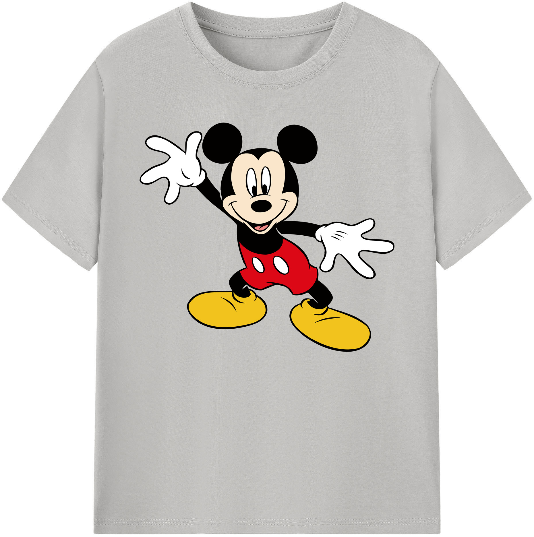 ミッキーマウス Mickey Mouse 綿100％ メンズ半袖Tシャツ｜肌触りやわらか＆通気性