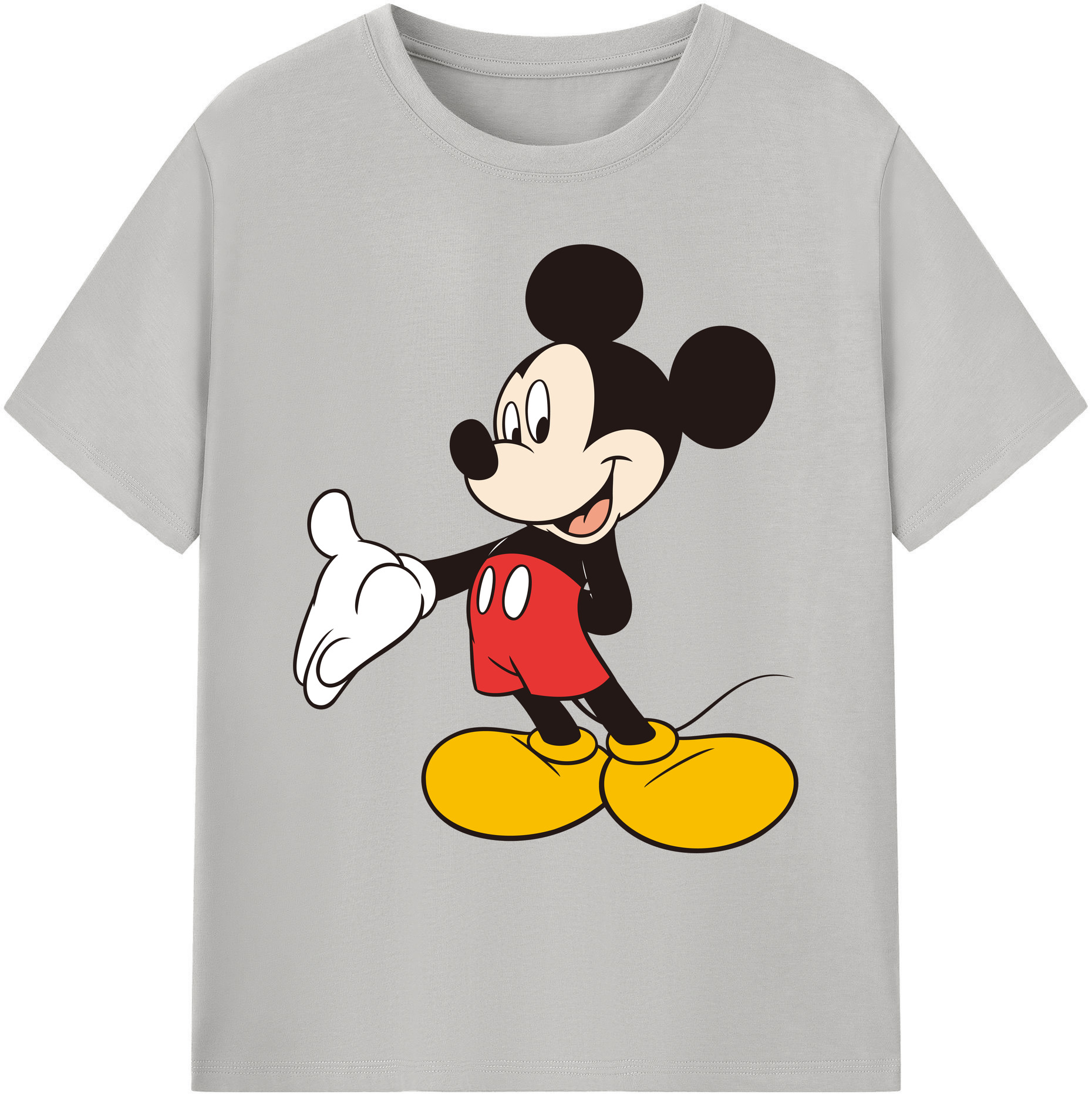 ミッキーマウス Mickey Mouse 綿100％ メンズ半袖Tシャツ｜肌触りやわらか＆通気性