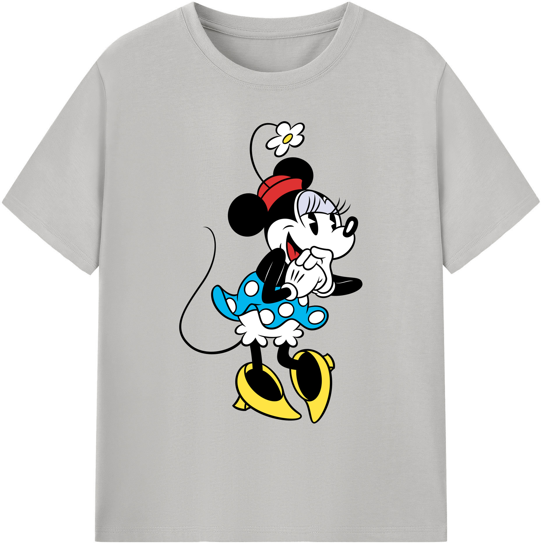 ミッキーマウス Mickey Mouse 綿100％ メンズ半袖Tシャツ｜肌触りやわらか＆通気性