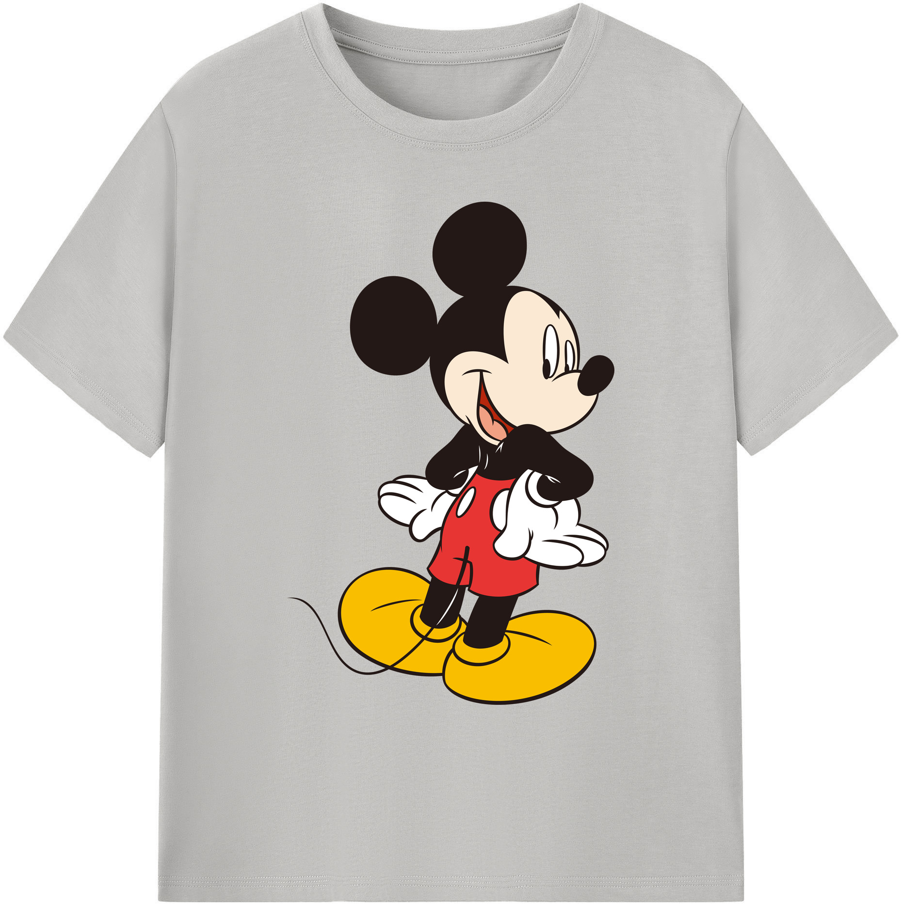 ミッキーマウス Mickey Mouse 綿100％ メンズ半袖Tシャツ｜肌触りやわらか＆通気性