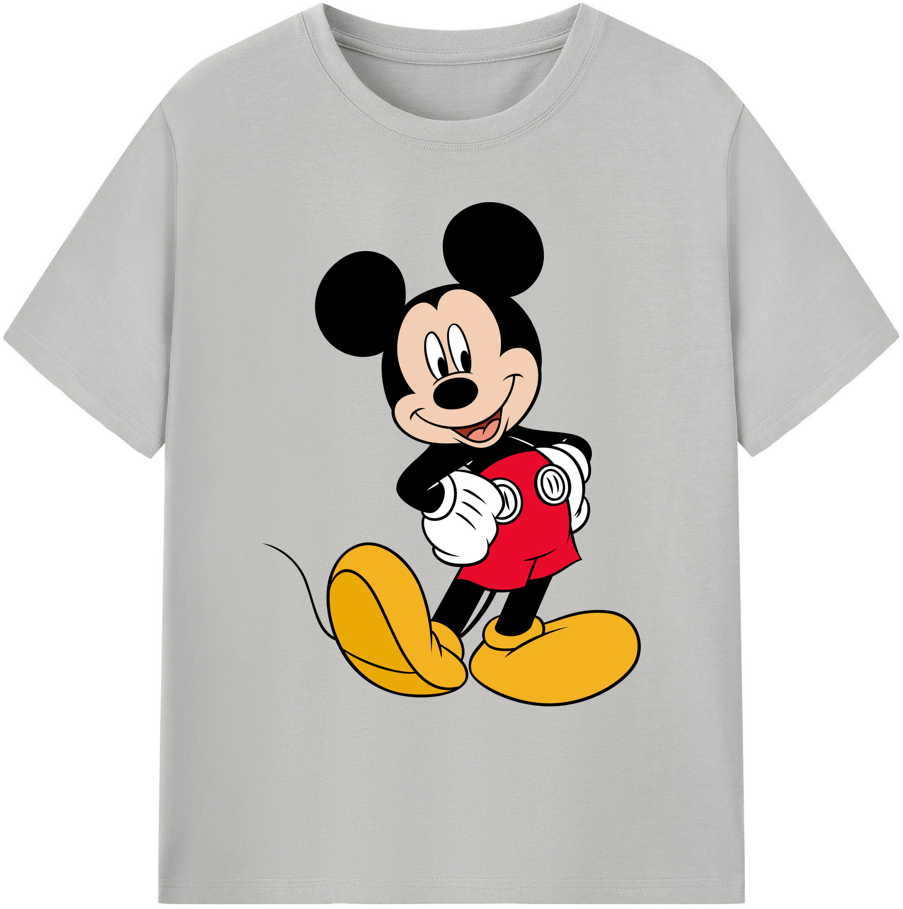 ミッキーマウス Mickey Mouse 綿100％ メンズ半袖Tシャツ｜肌触りやわらか＆通気性