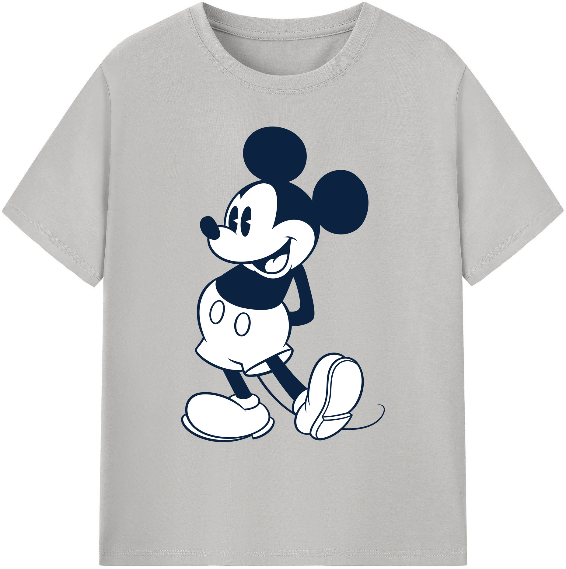 ミッキーマウス Mickey Mouse 綿100％ メンズ半袖Tシャツ｜肌触りやわらか＆通気性