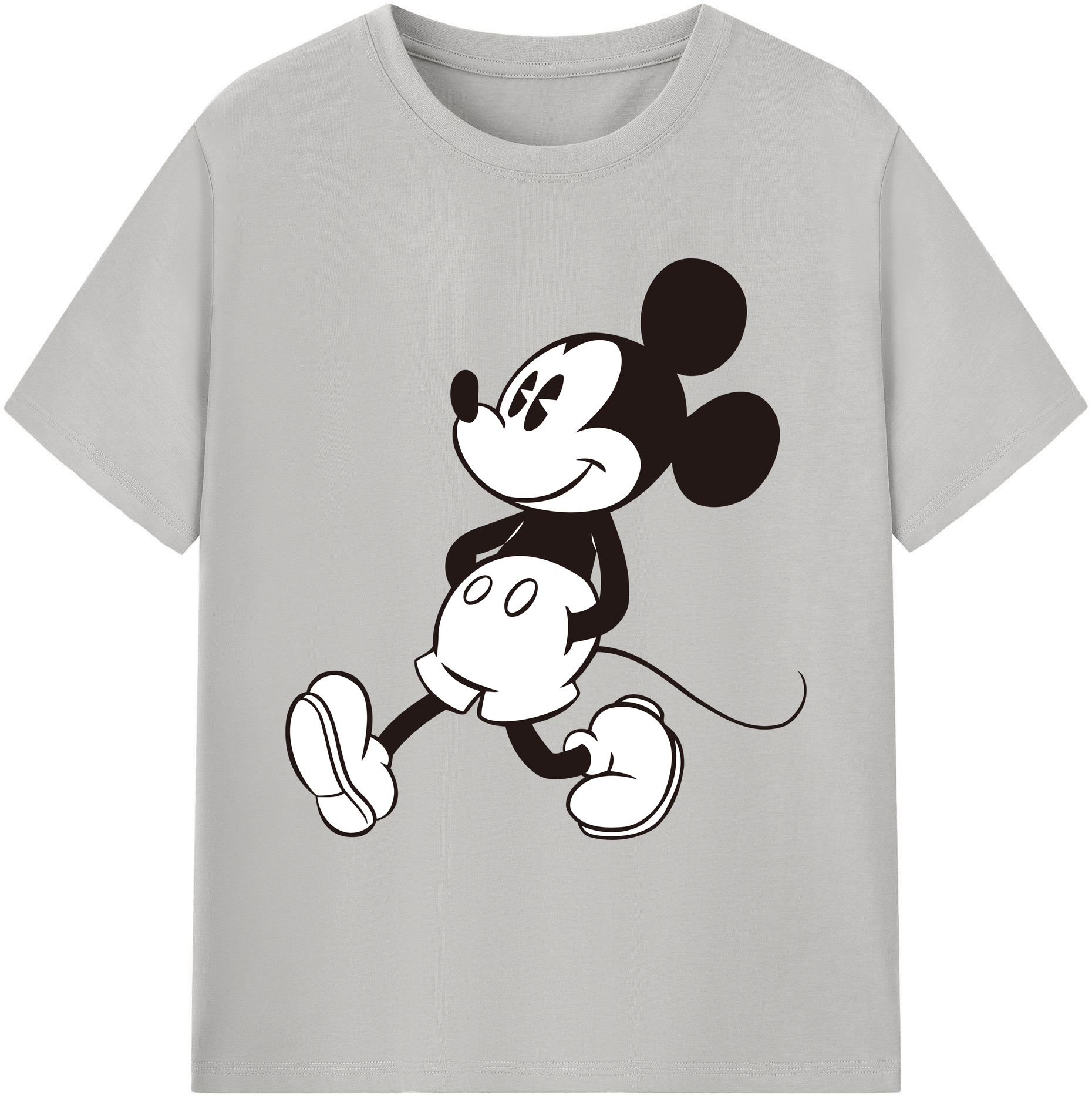 ミッキーマウス Mickey Mouse 綿100％ メンズ半袖Tシャツ｜肌触りやわらか＆通気性