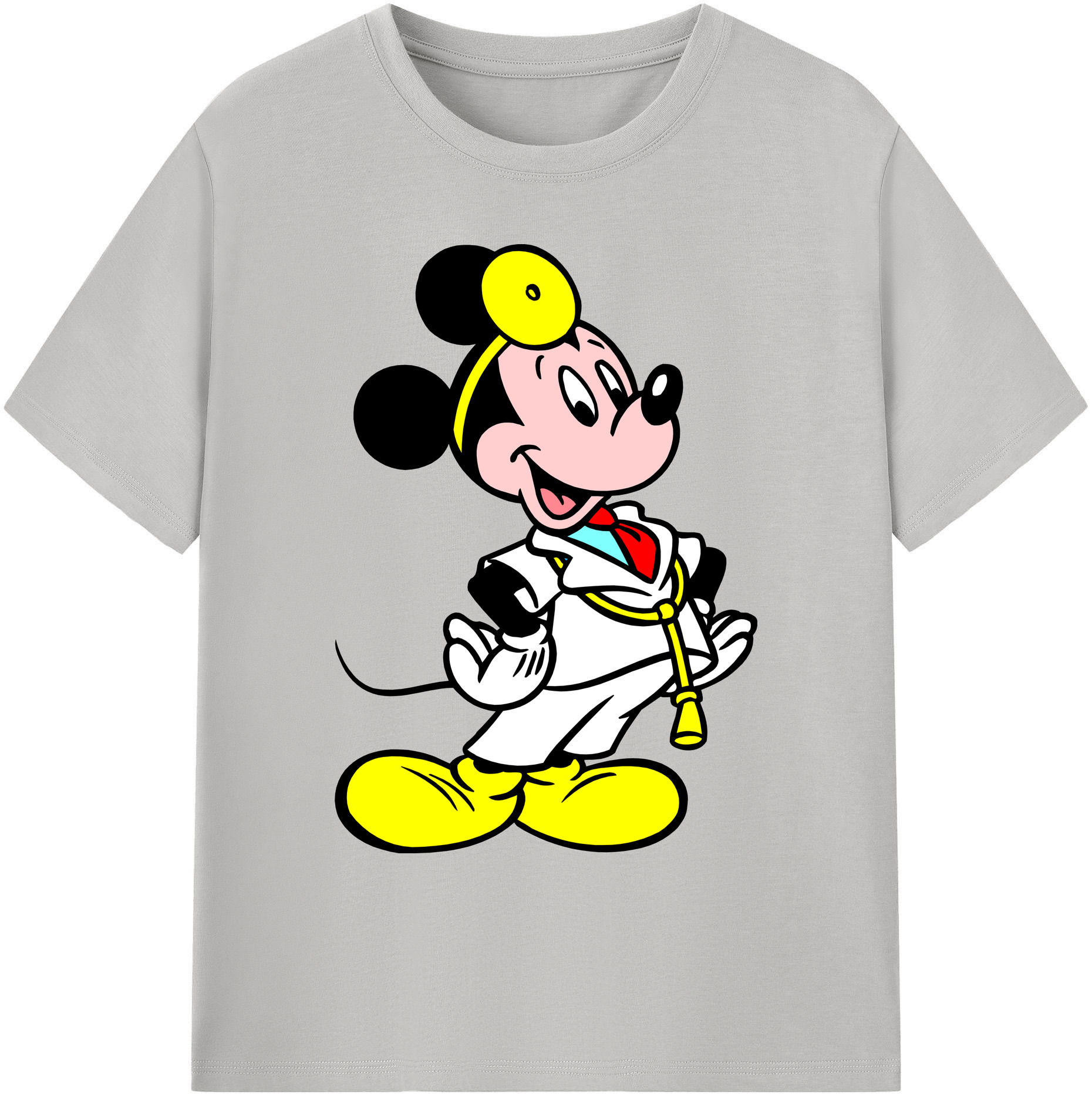 ミッキーマウス Mickey Mouse 綿100％ メンズ半袖Tシャツ｜肌触りやわらか＆通気性