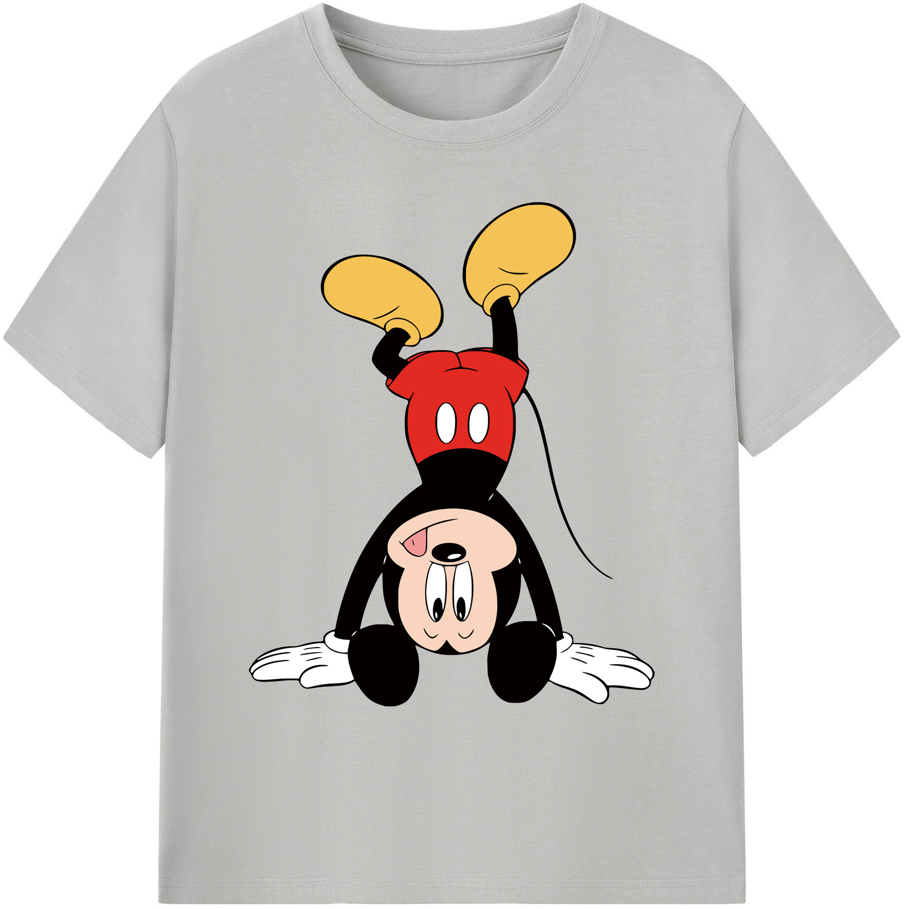 ミッキーマウス Mickey Mouse 綿100％ メンズ半袖Tシャツ｜肌触りやわらか＆通気性
