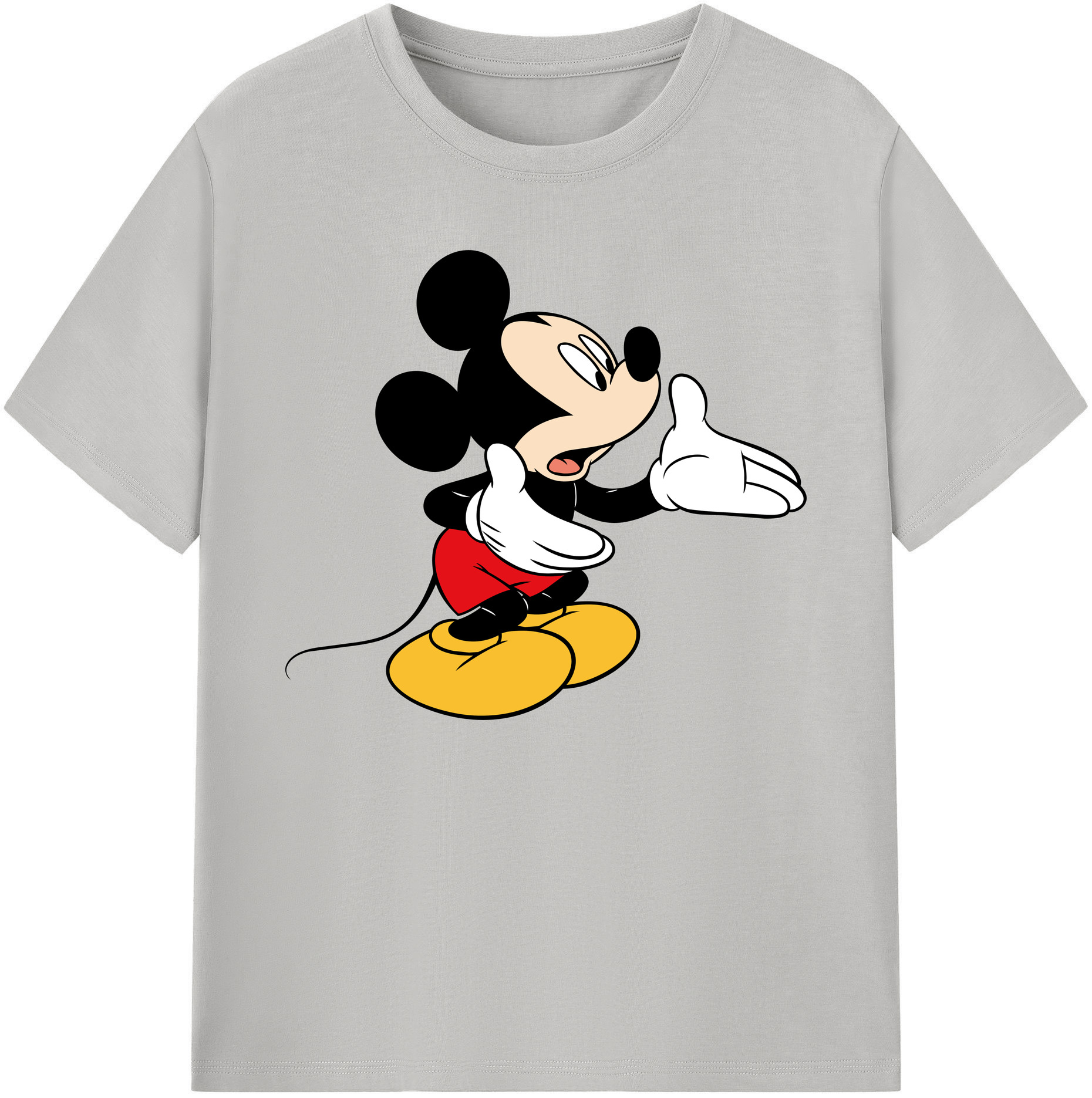 ミッキーマウス Mickey Mouse 綿100％ メンズ半袖Tシャツ｜肌触りやわらか＆通気性