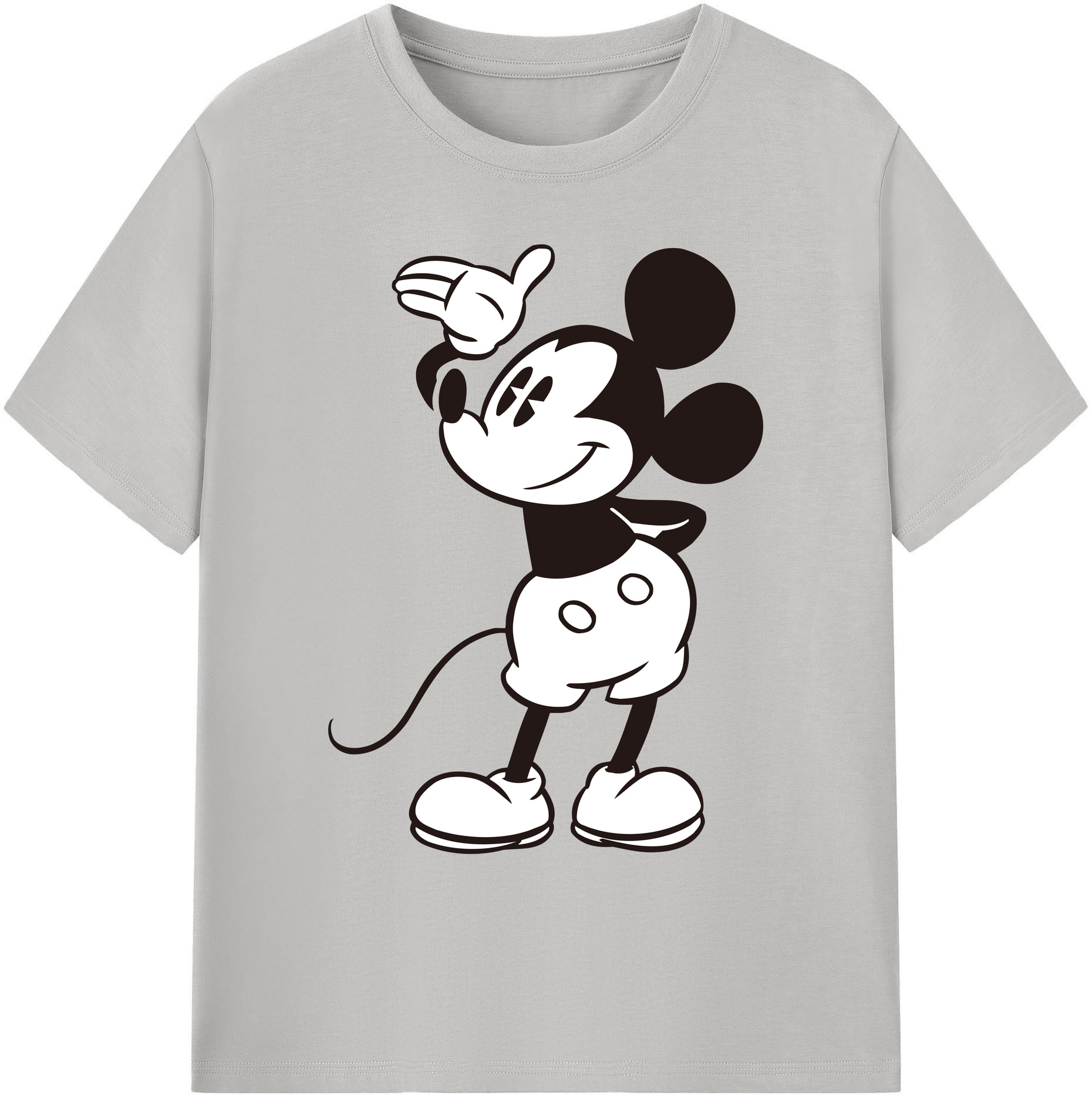 ミッキーマウス Mickey Mouse 綿100％ メンズ半袖Tシャツ｜肌触りやわらか＆通気性