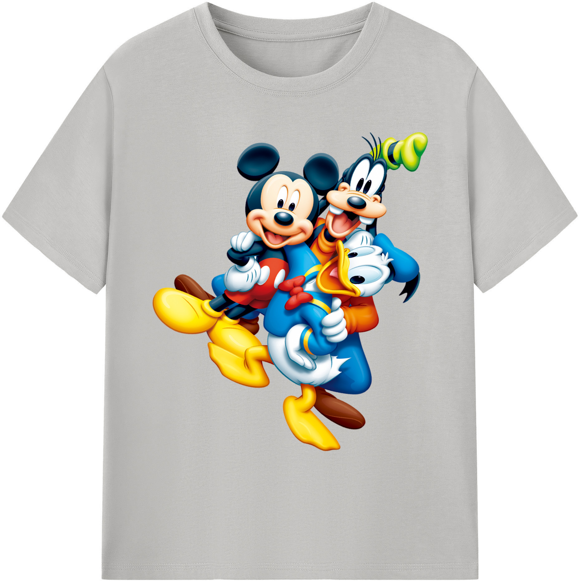 ミッキーマウス Mickey Mouse 綿100％ メンズ半袖Tシャツ｜肌触りやわらか＆通気性