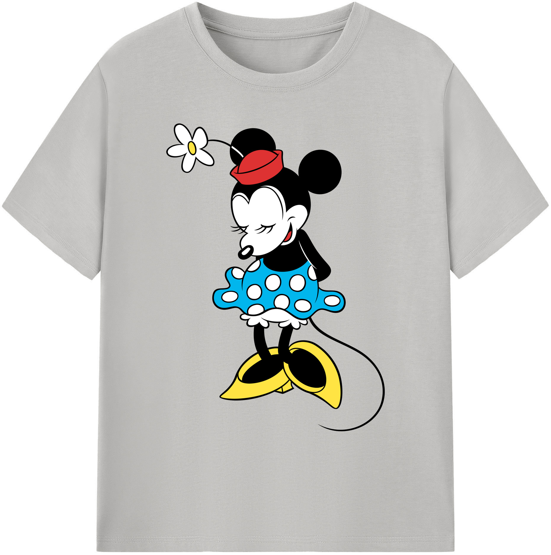 ミッキーマウス Mickey Mouse 綿100％ メンズ半袖Tシャツ｜肌触りやわらか＆通気性