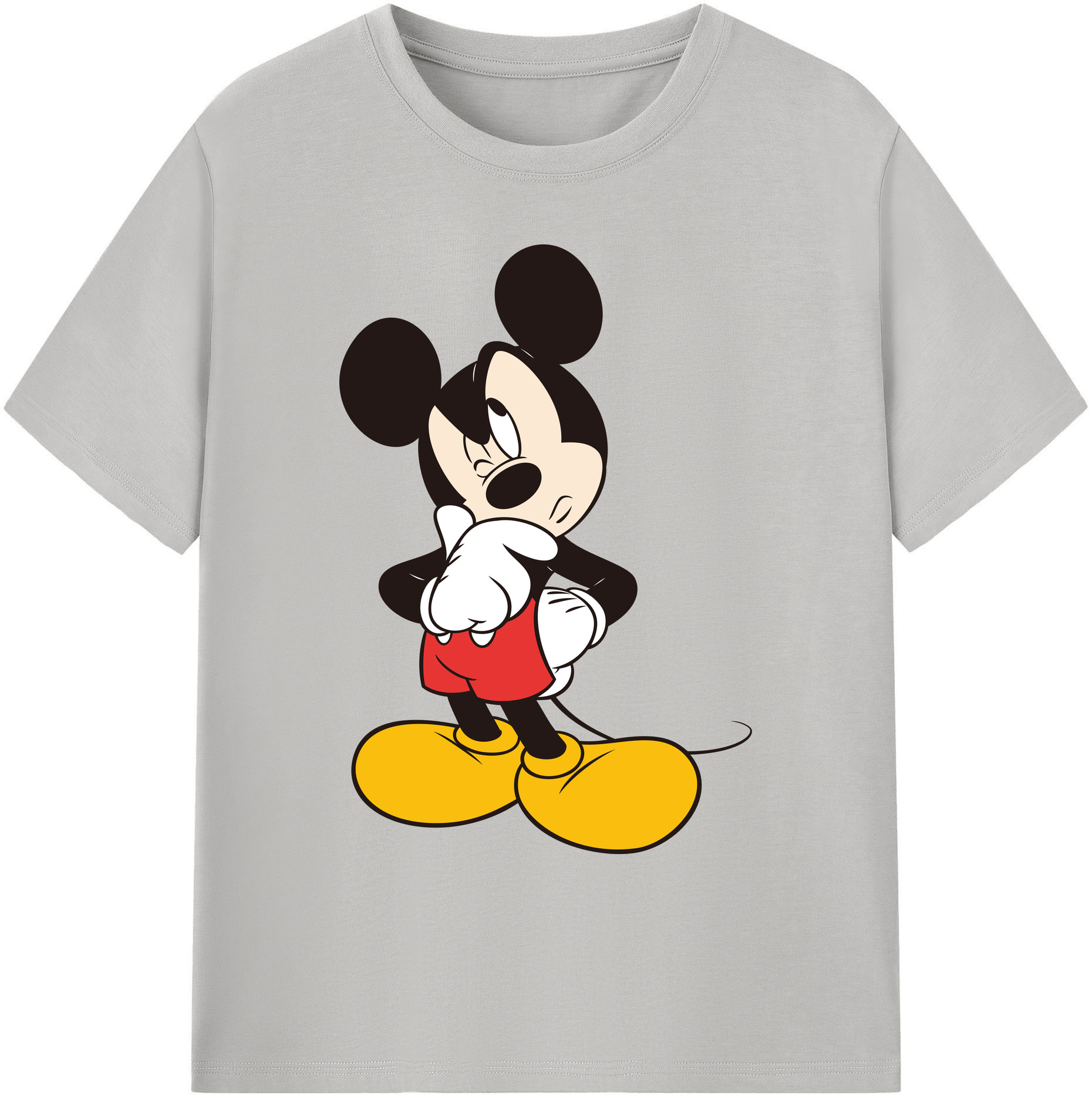 ミッキーマウス Mickey Mouse 綿100％ メンズ半袖Tシャツ｜肌触りやわらか＆通気性
