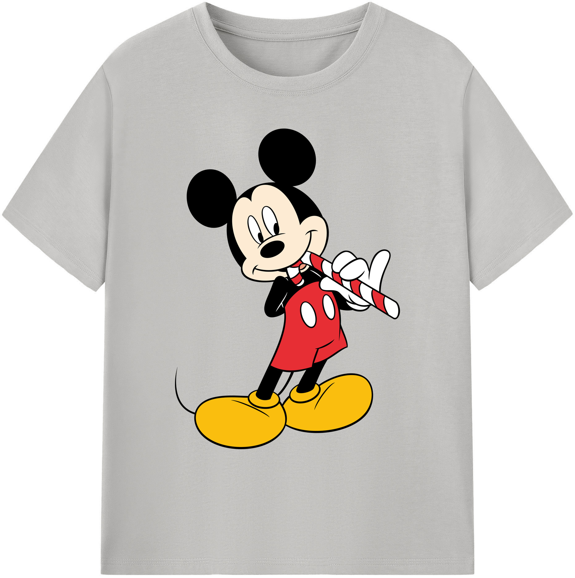 ミッキーマウス Mickey Mouse 綿100％ メンズ半袖Tシャツ｜肌触りやわらか＆通気性