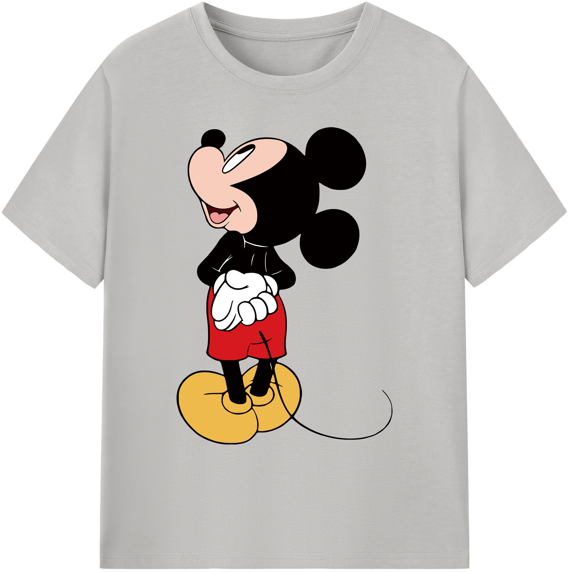 ミッキーマウス Mickey Mouse 綿100％ メンズ半袖Tシャツ｜肌触りやわらか＆通気性