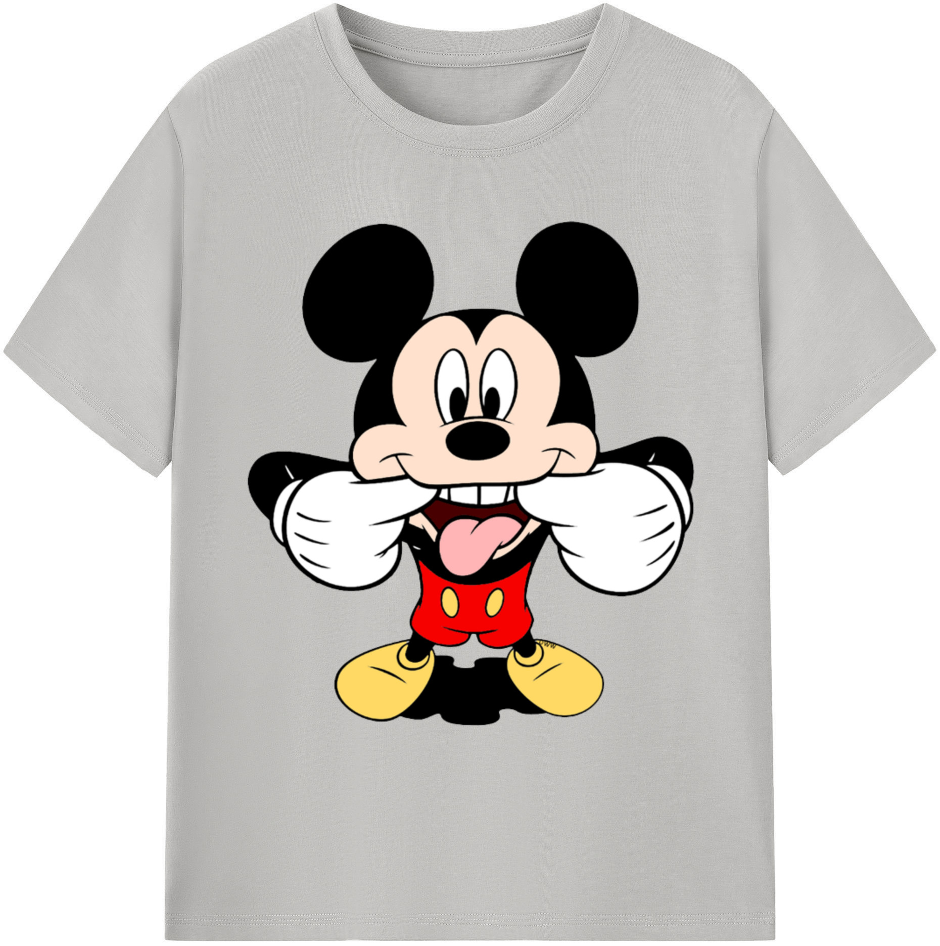 ミッキーマウス Mickey Mouse 綿100％ メンズ半袖Tシャツ｜肌触りやわらか＆通気性