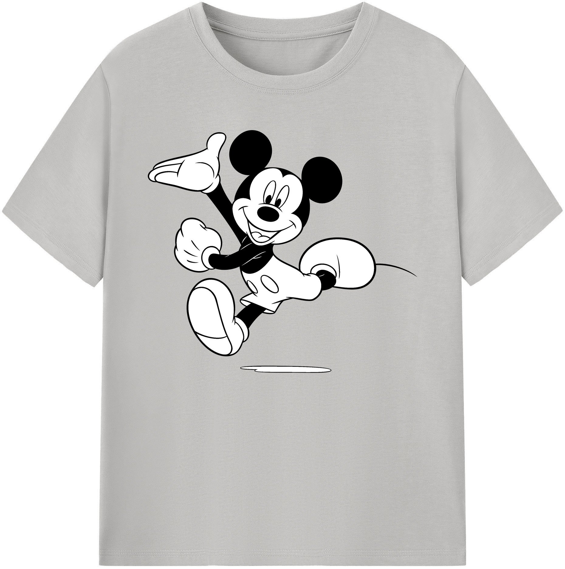 ミッキーマウス Mickey Mouse 綿100％ メンズ半袖Tシャツ｜肌触りやわらか＆通気性