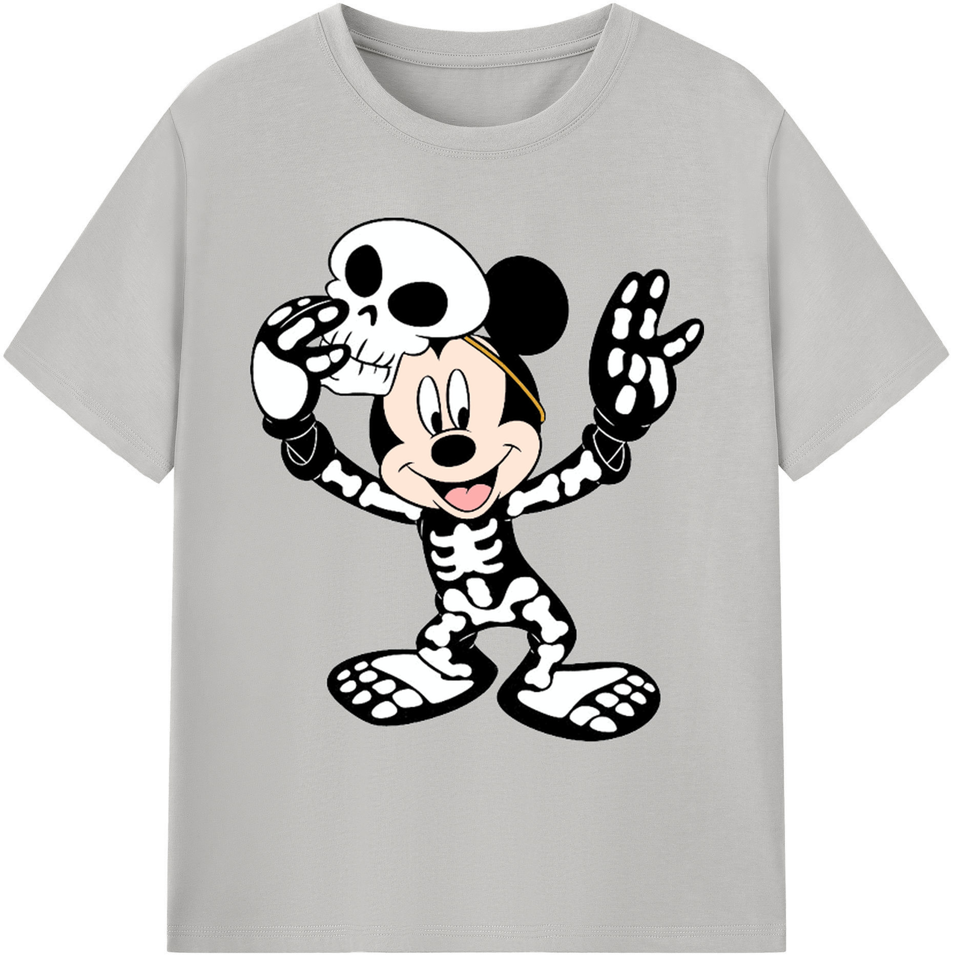 ミッキーマウス Mickey Mouse 綿100％ メンズ半袖Tシャツ｜肌触りやわらか＆通気性