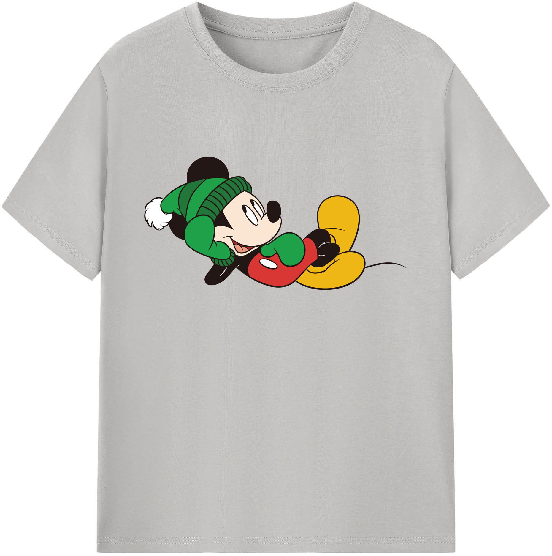 ミッキーマウス Mickey Mouse 綿100％ メンズ半袖Tシャツ｜肌触りやわらか＆通気性