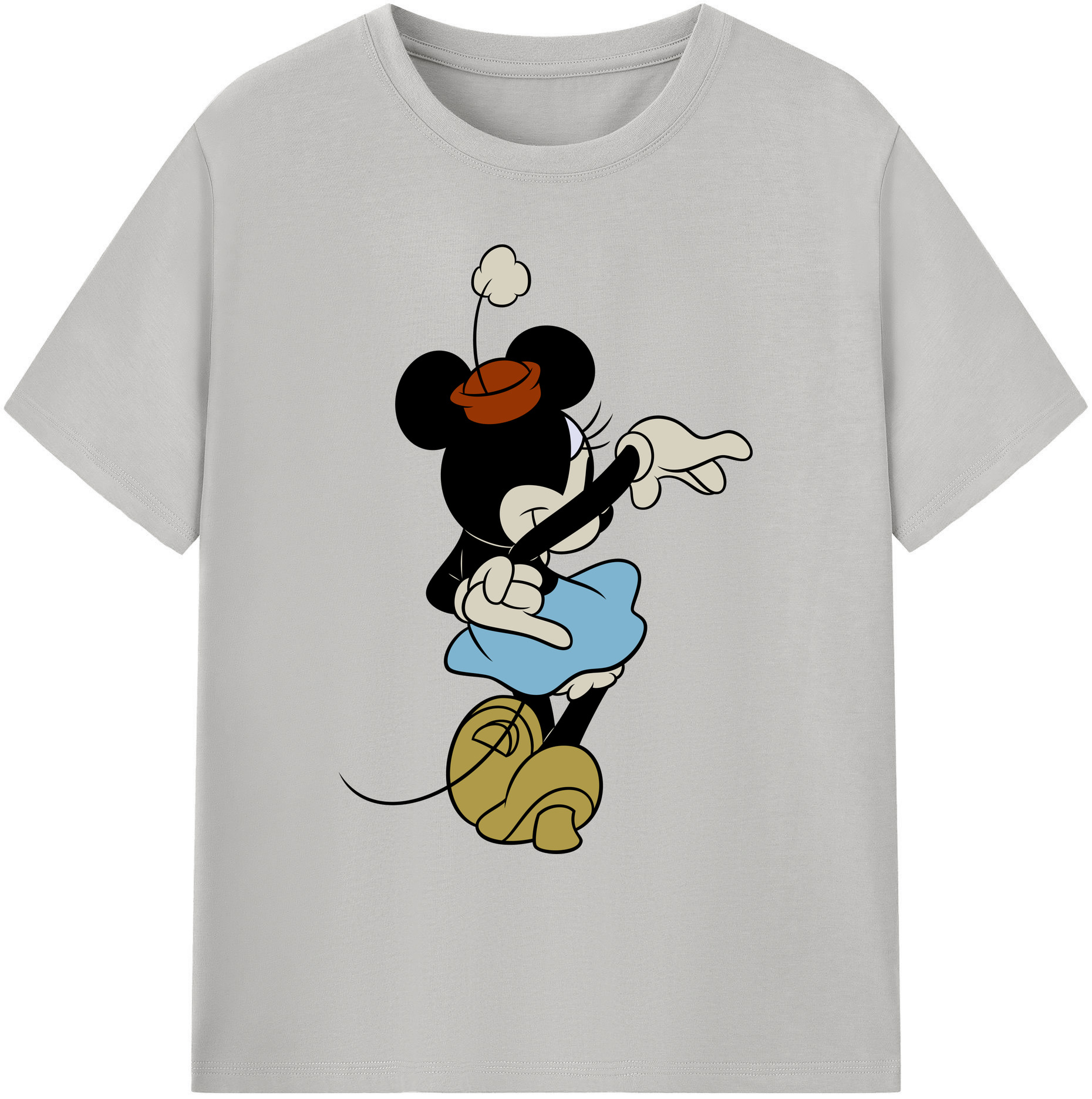 ミッキーマウス Mickey Mouse 綿100％ メンズ半袖Tシャツ｜肌触りやわらか＆通気性