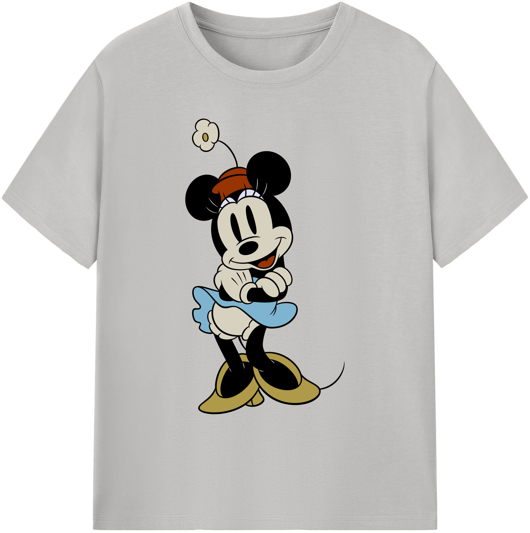 ミッキーマウス Mickey Mouse 綿100％ メンズ半袖Tシャツ｜肌触りやわらか＆通気性