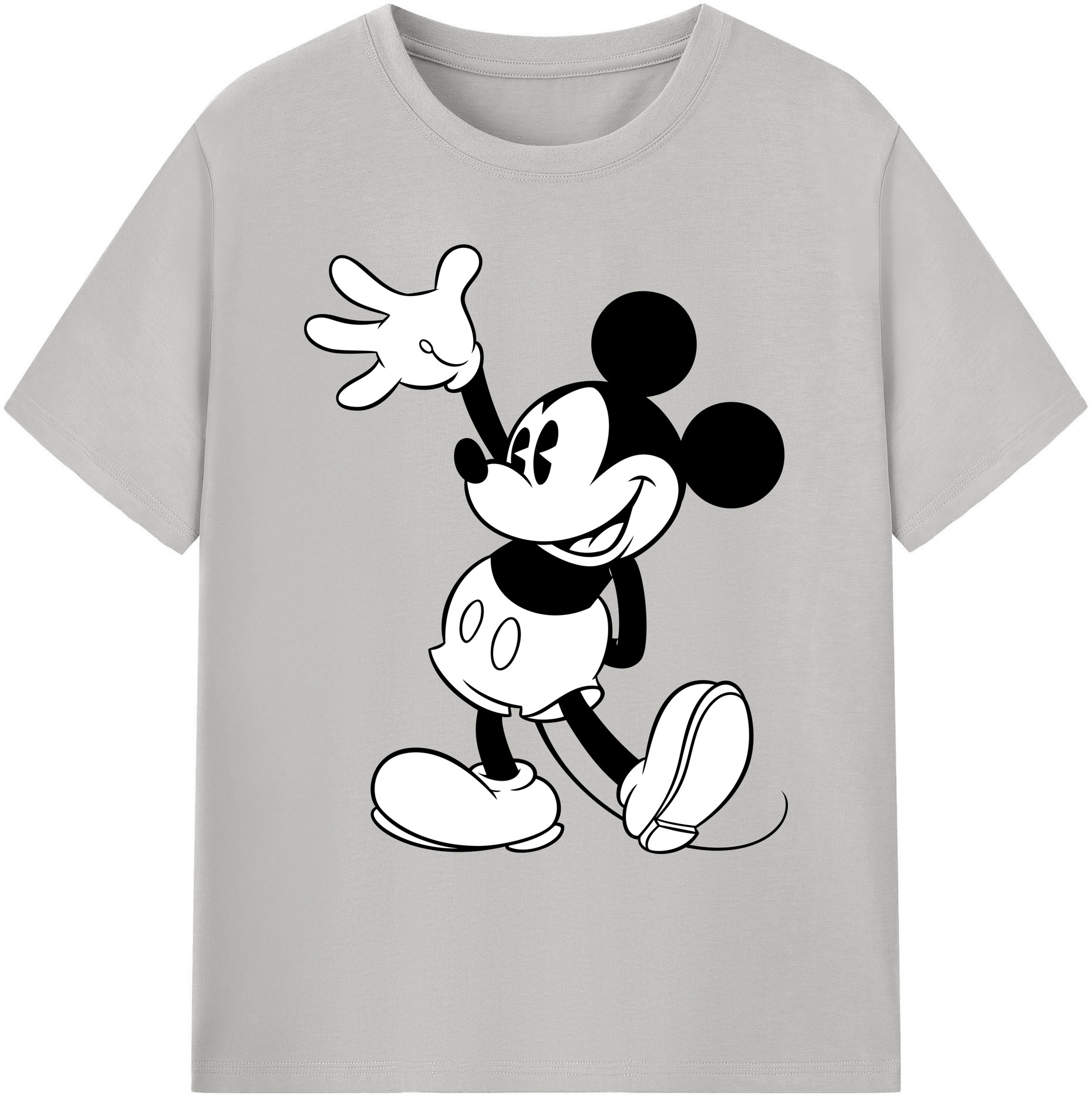 ミッキーマウス Mickey Mouse 綿100％ メンズ半袖Tシャツ｜肌触りやわらか＆通気性
